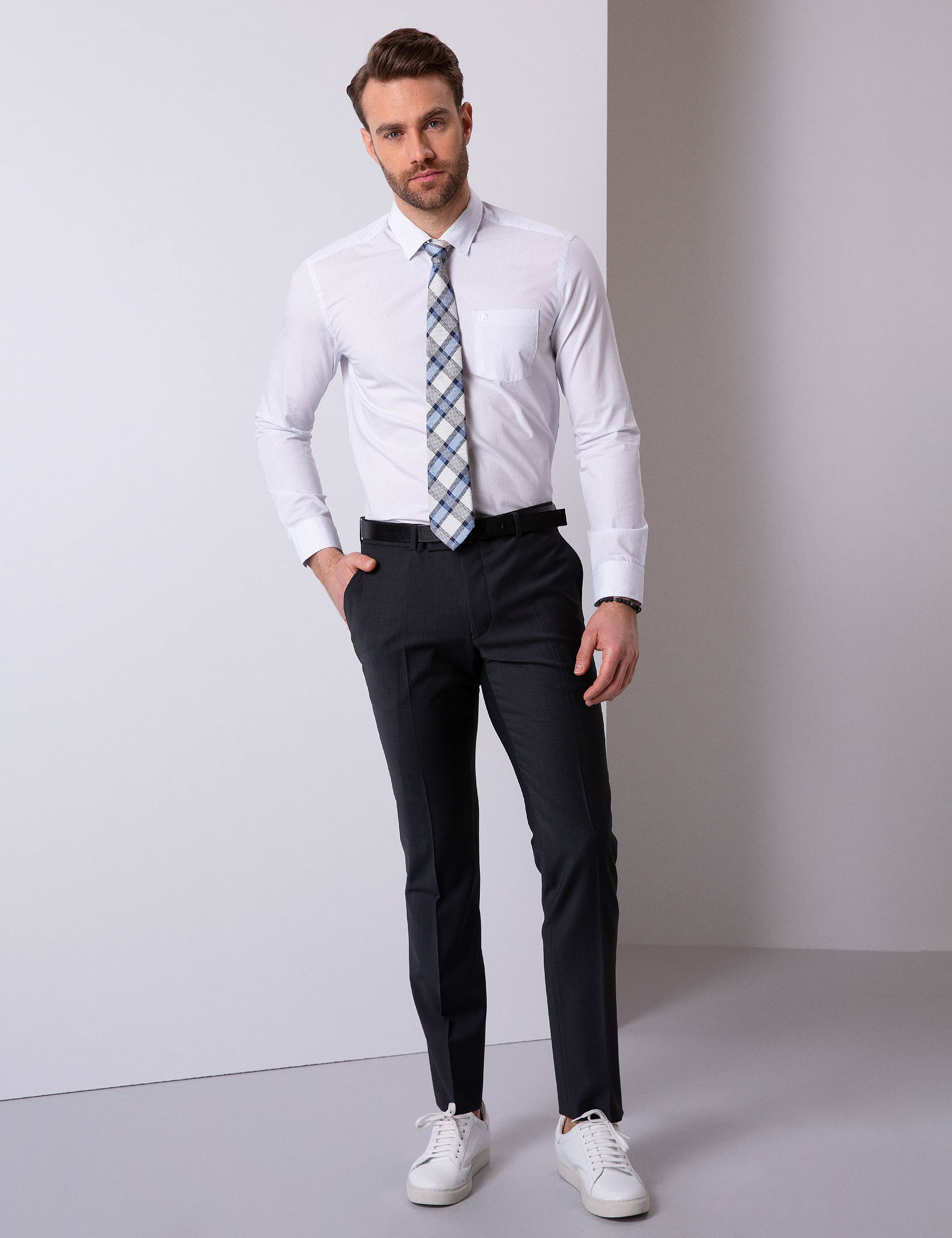 Beyaz Regular Fit Gömlek - Image 2