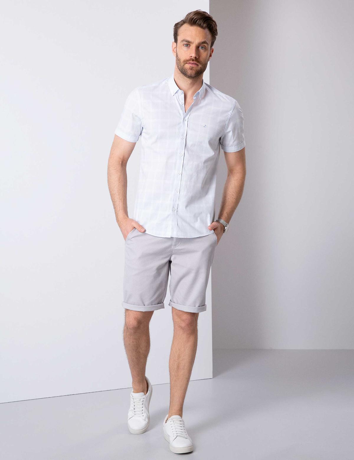 Açık Mavi Slim Fit Uzun Kollu Gömlek - 50203468015