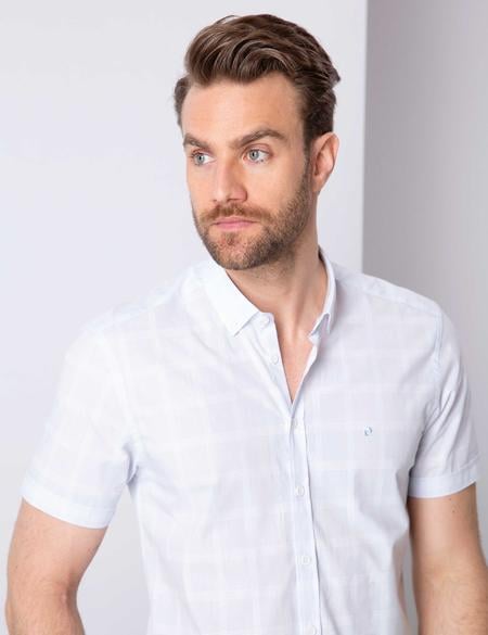 Açık Mavi Slim Fit Uzun Kollu Gömlek - 50203468015