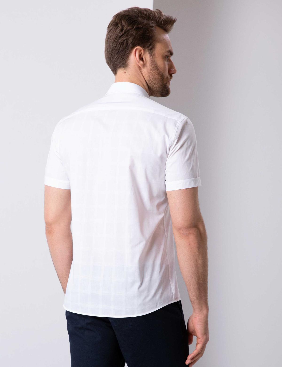 Beyaz Slim Fit Uzun Kollu Gömlek - 50203468033