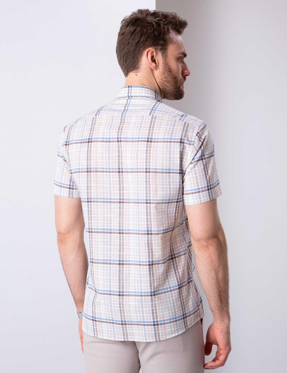 Gri Regular Fit Kısa Kollu Gömlek - 50203470007