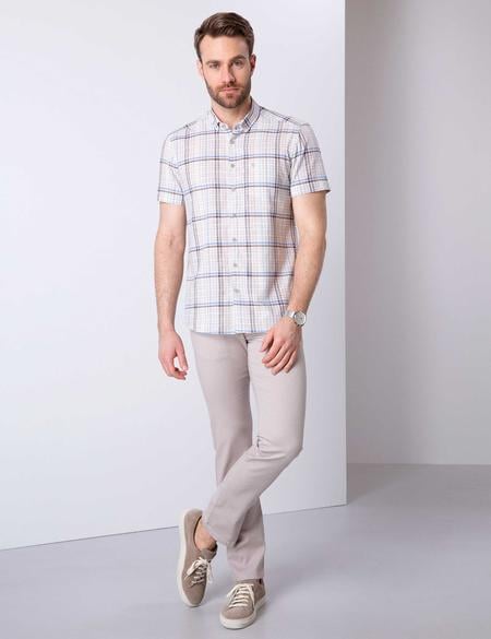 Gri Regular Fit Kısa Kollu Gömlek - 50203470007