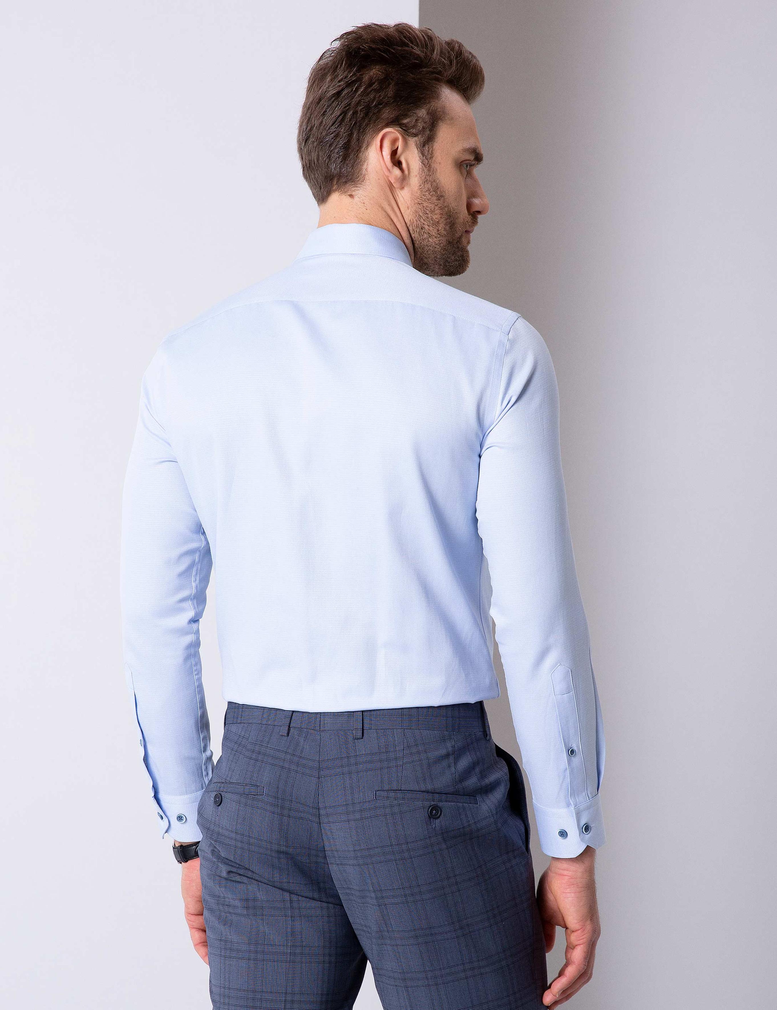 Açık Mavi Slim Fit Gömlek