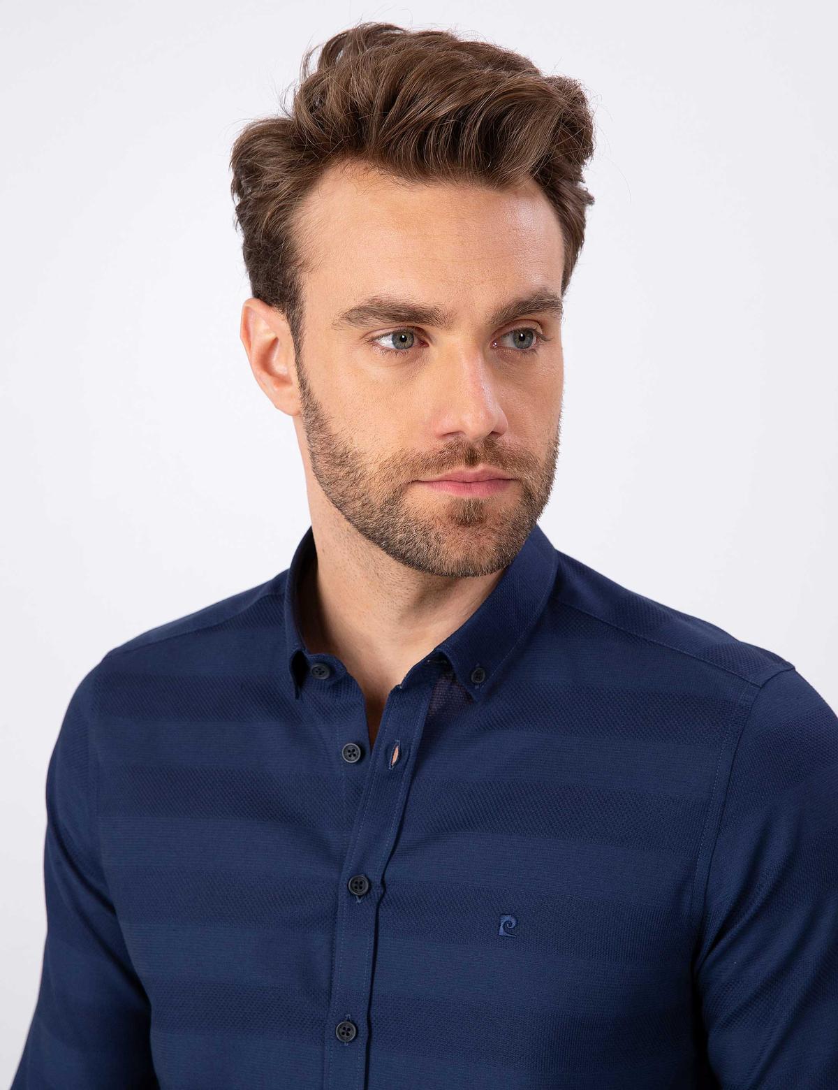 Lacivert Slim Fit Gömlek