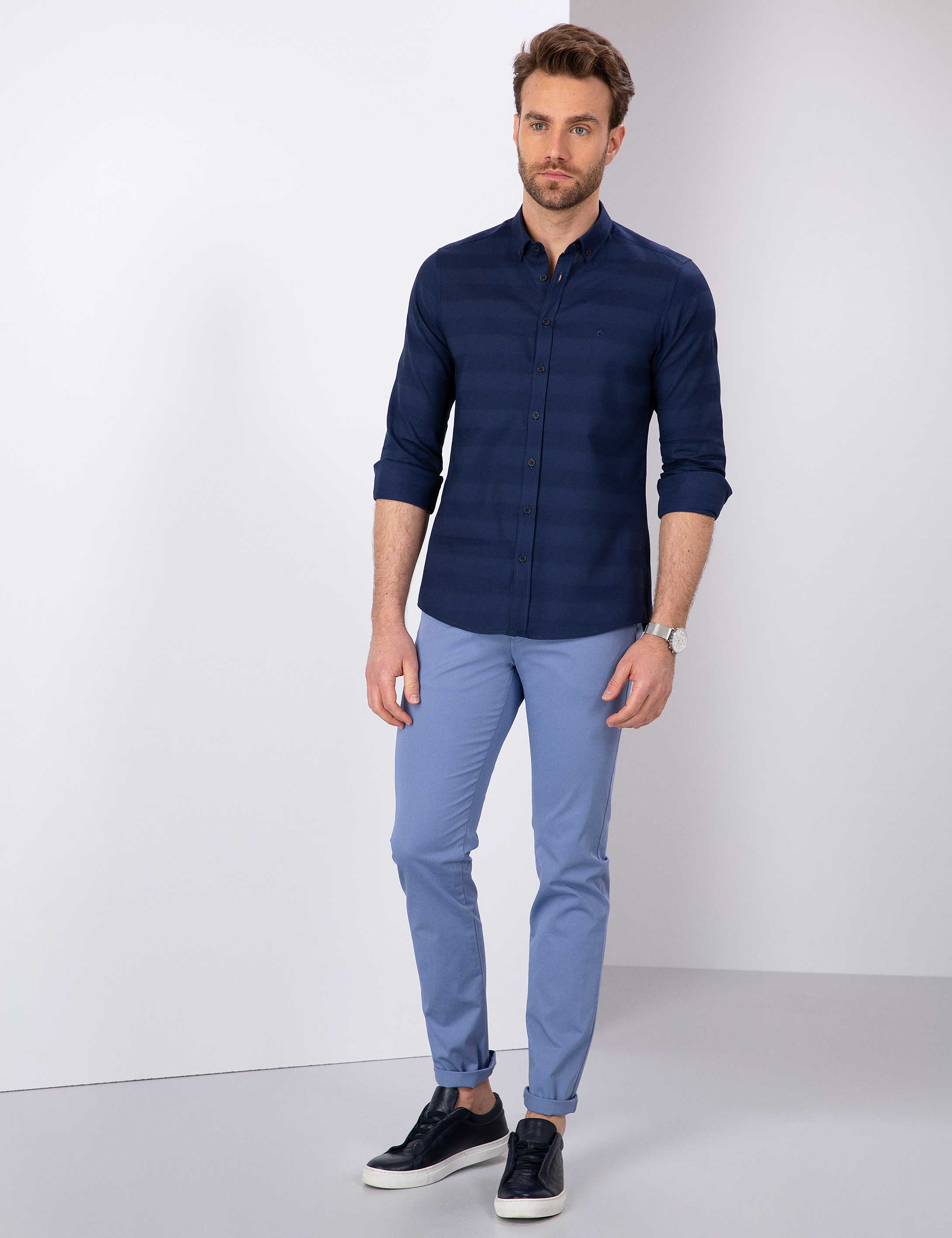 Lacivert Slim Fit Gömlek