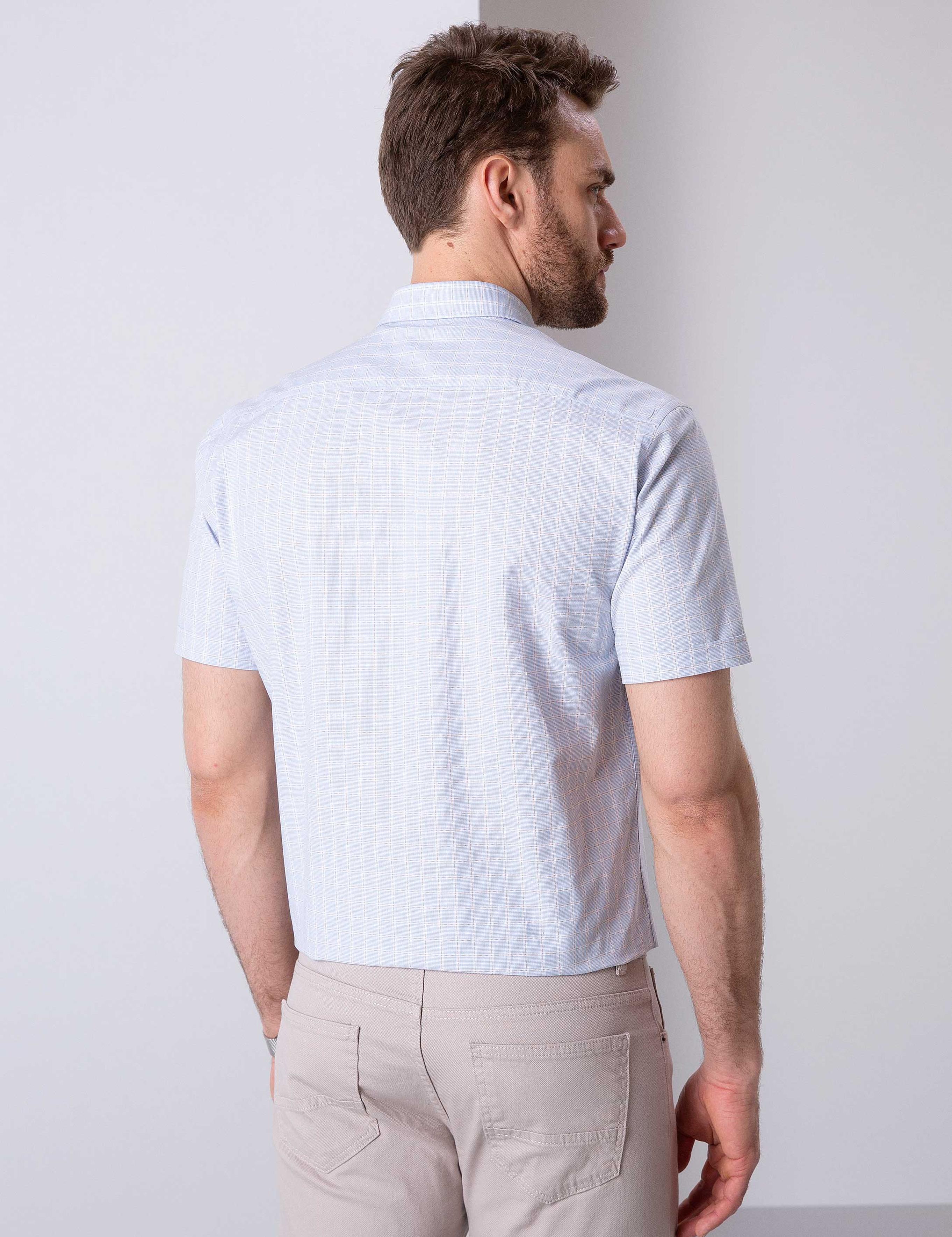 Açık Mavi Regular Fit Kısa Kollu Gömlek