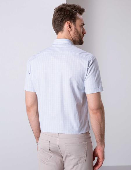 Açık Mavi Regular Fit Kısa Kollu Gömlek - 50203474007