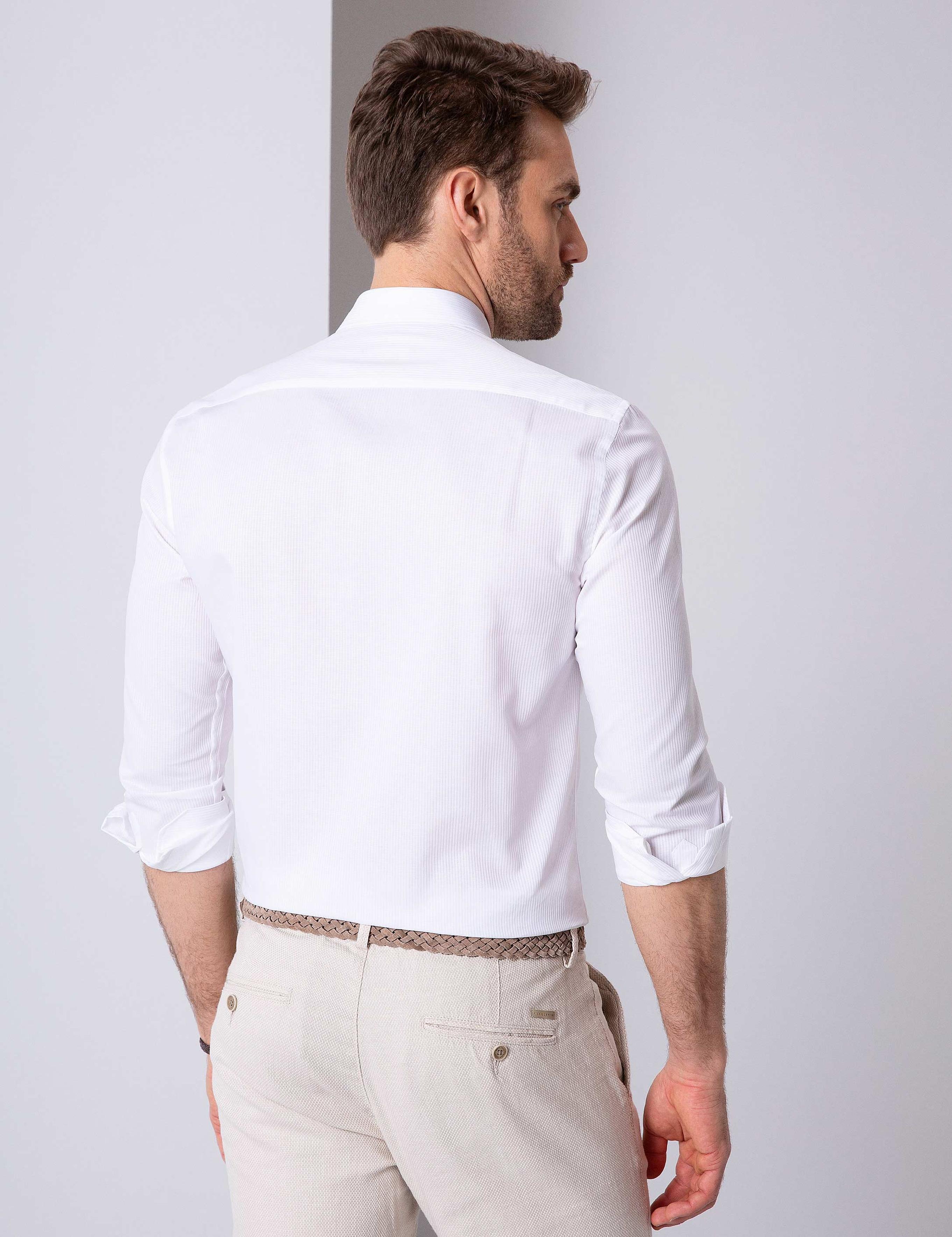 Beyaz Slim Fit Gömlek