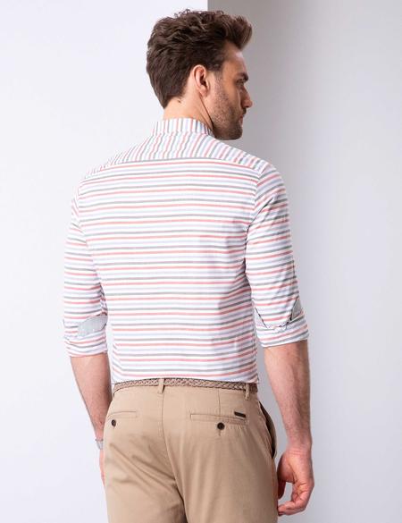 Yeşil Slim Fit Uzun Kollu Gömlek - 50203483001