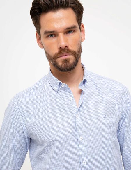 Açık Mavi Slim Fit Uzun Kollu Gömlek - 50203484001