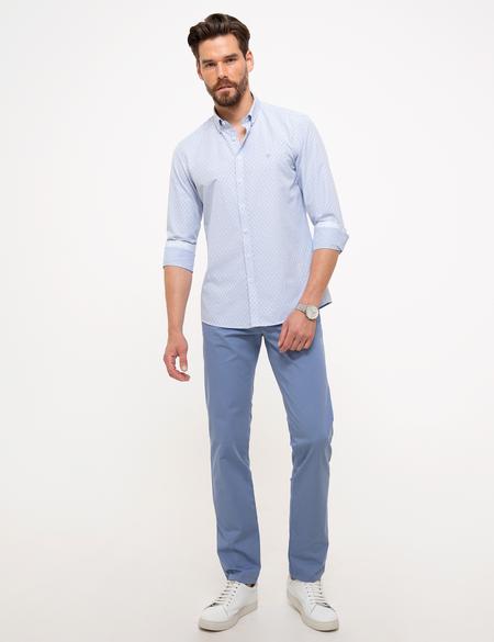 Açık Mavi Slim Fit Uzun Kollu Gömlek - 50203484001