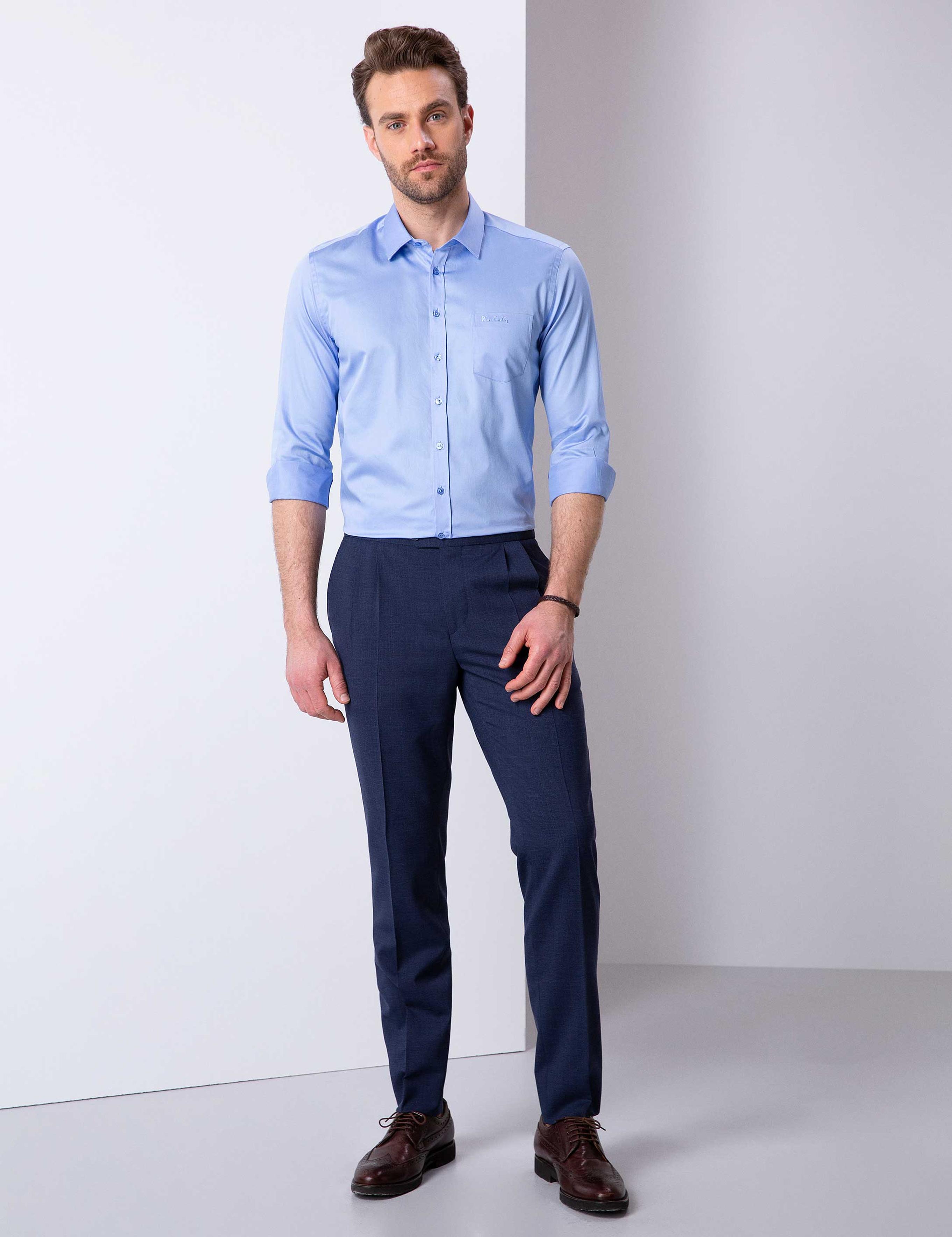 Saks Regular Fit Uzun Kollu Basic Gömlek