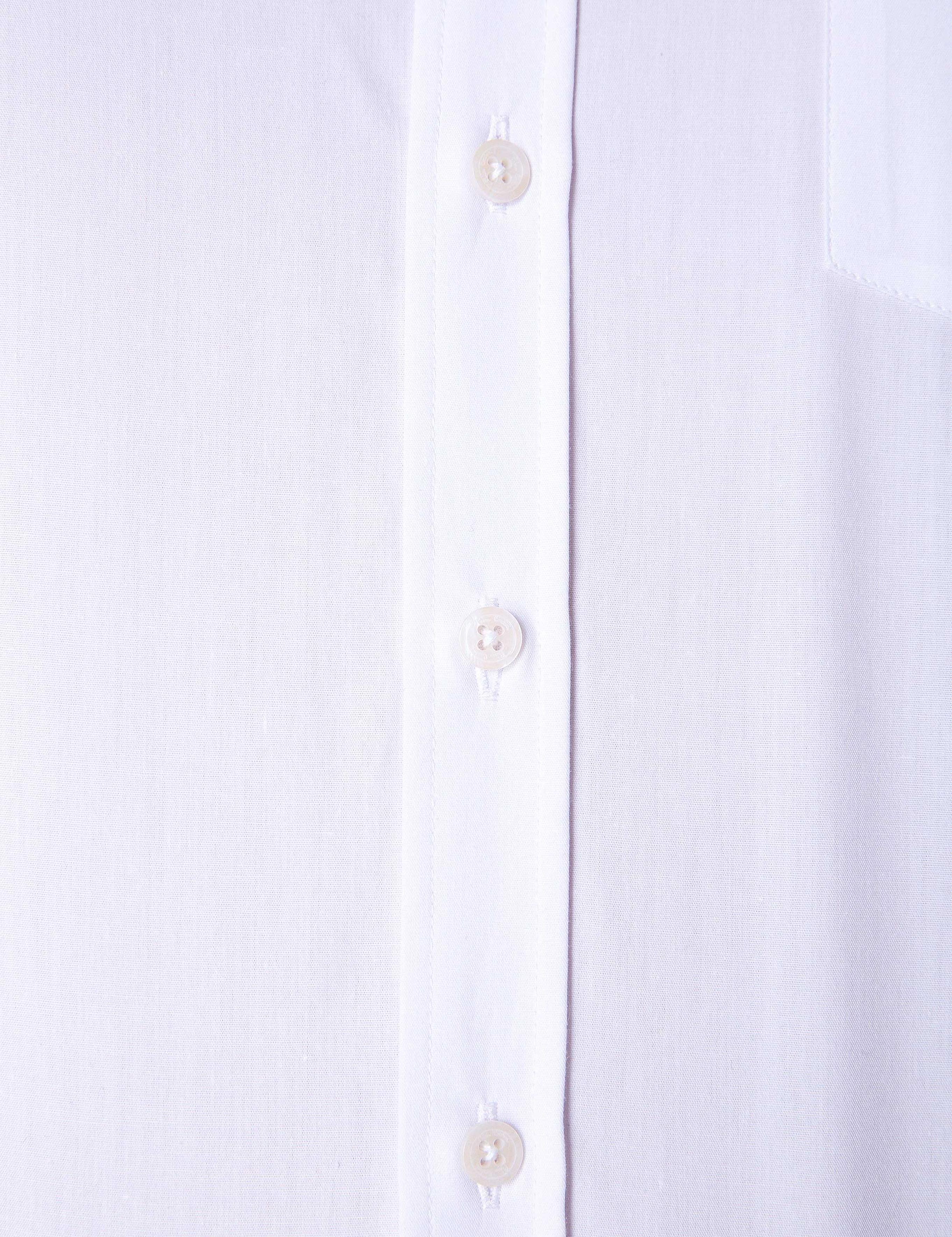 Beyaz Regular Fit Uzun Kollu Basic Gömlek