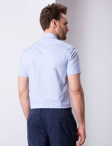 Açık Mavi Regular Fit Kısa Kollu Gömlek
