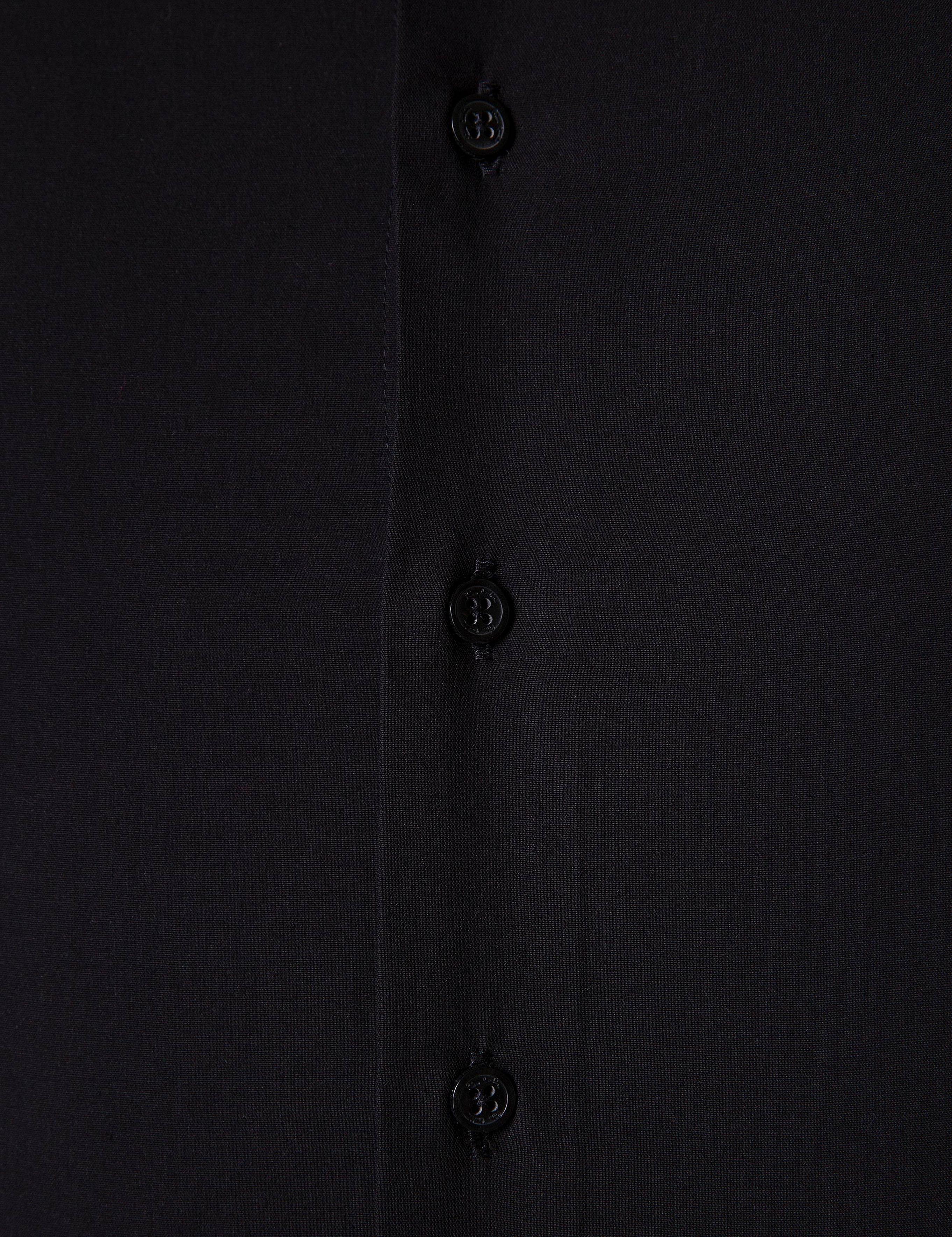 Siyah Slim Fit Uzun Kollu Basic Gömlek