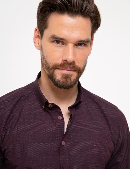 Bordo Slim Fit Gömlek - 50204616035