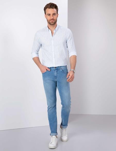Beyaz Slim Fit Uzun Kollu Gömlek - 50204619017