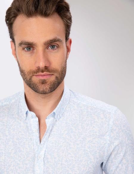 Beyaz Slim Fit Uzun Kollu Gömlek - 50204619017