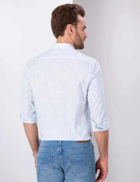 Beyaz Slim Fit Uzun Kollu Gömlek - 50204619017