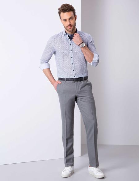 Gri Slim Fit Pantolon - 50205338019