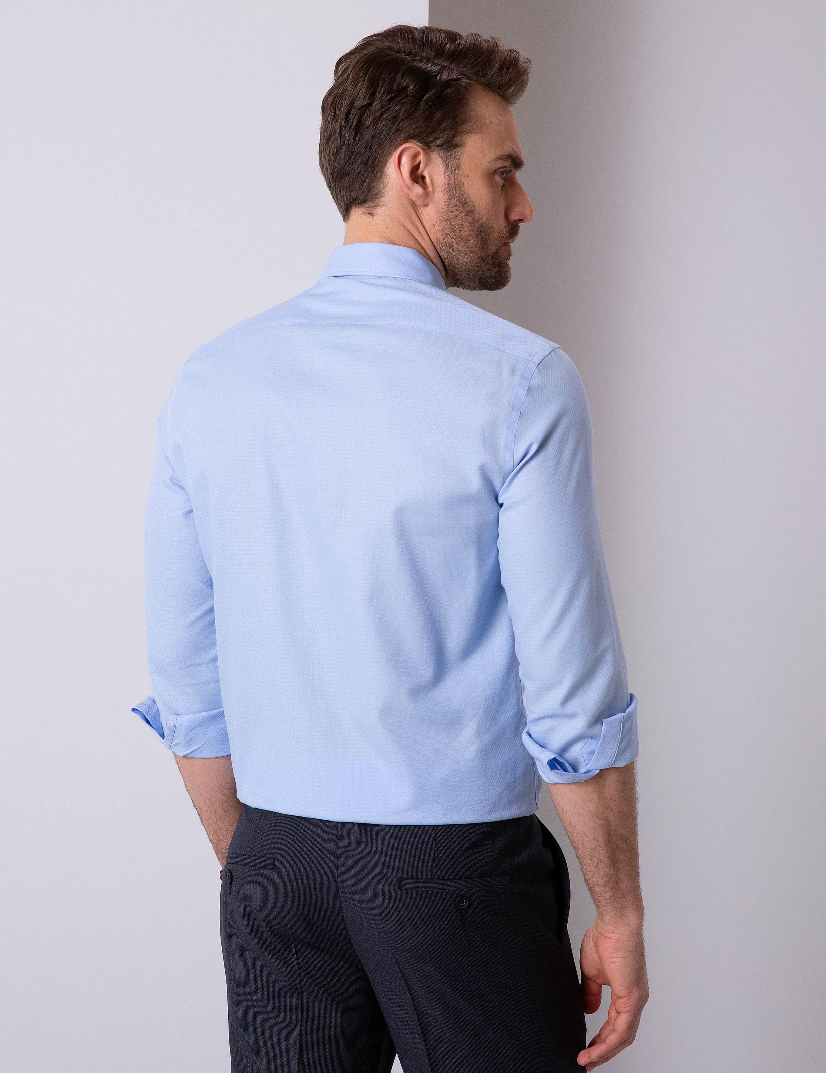 Açık Mavi Slim Fit Gömlek