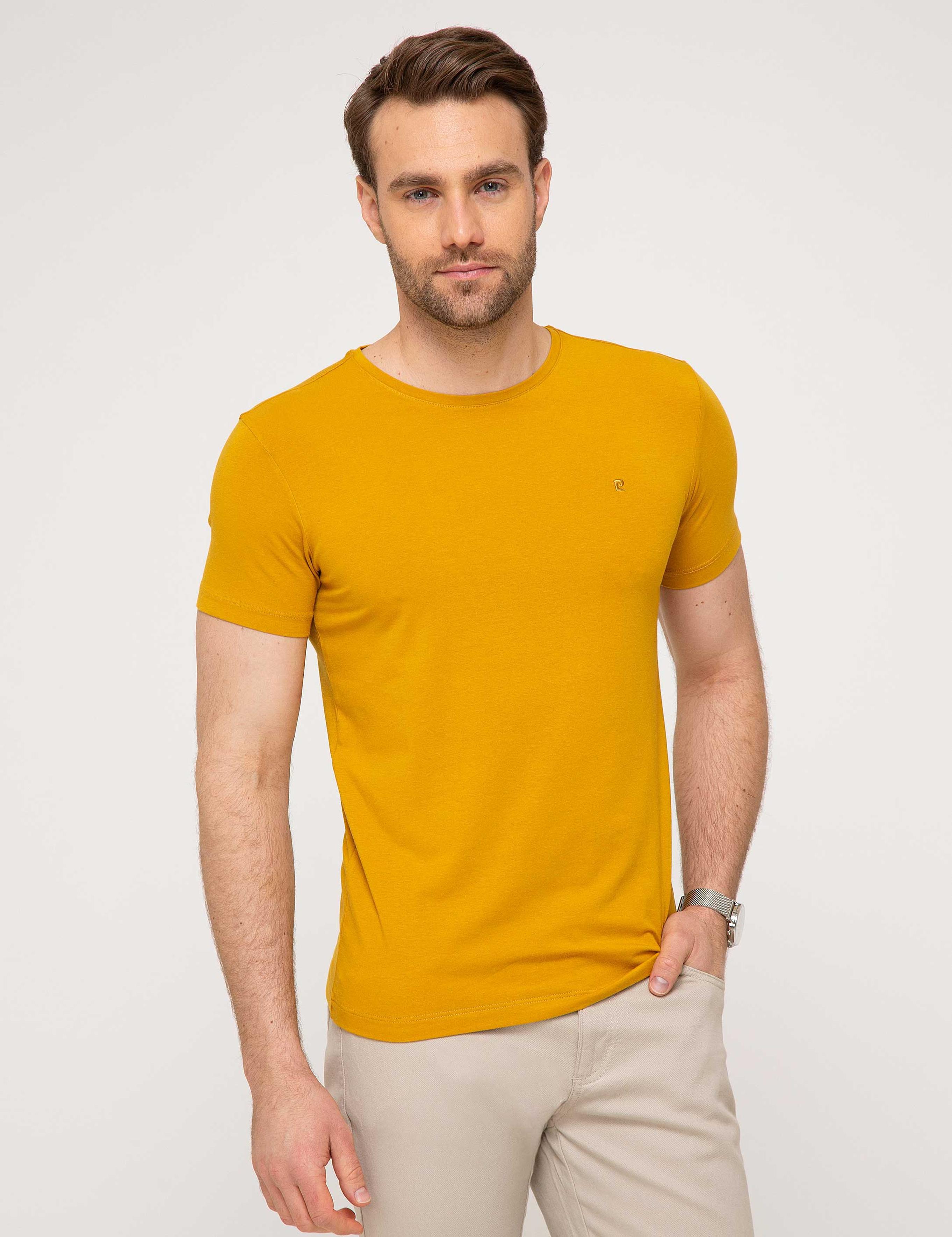 Hardal Sarı Ex. Slim Fit T-Shirt