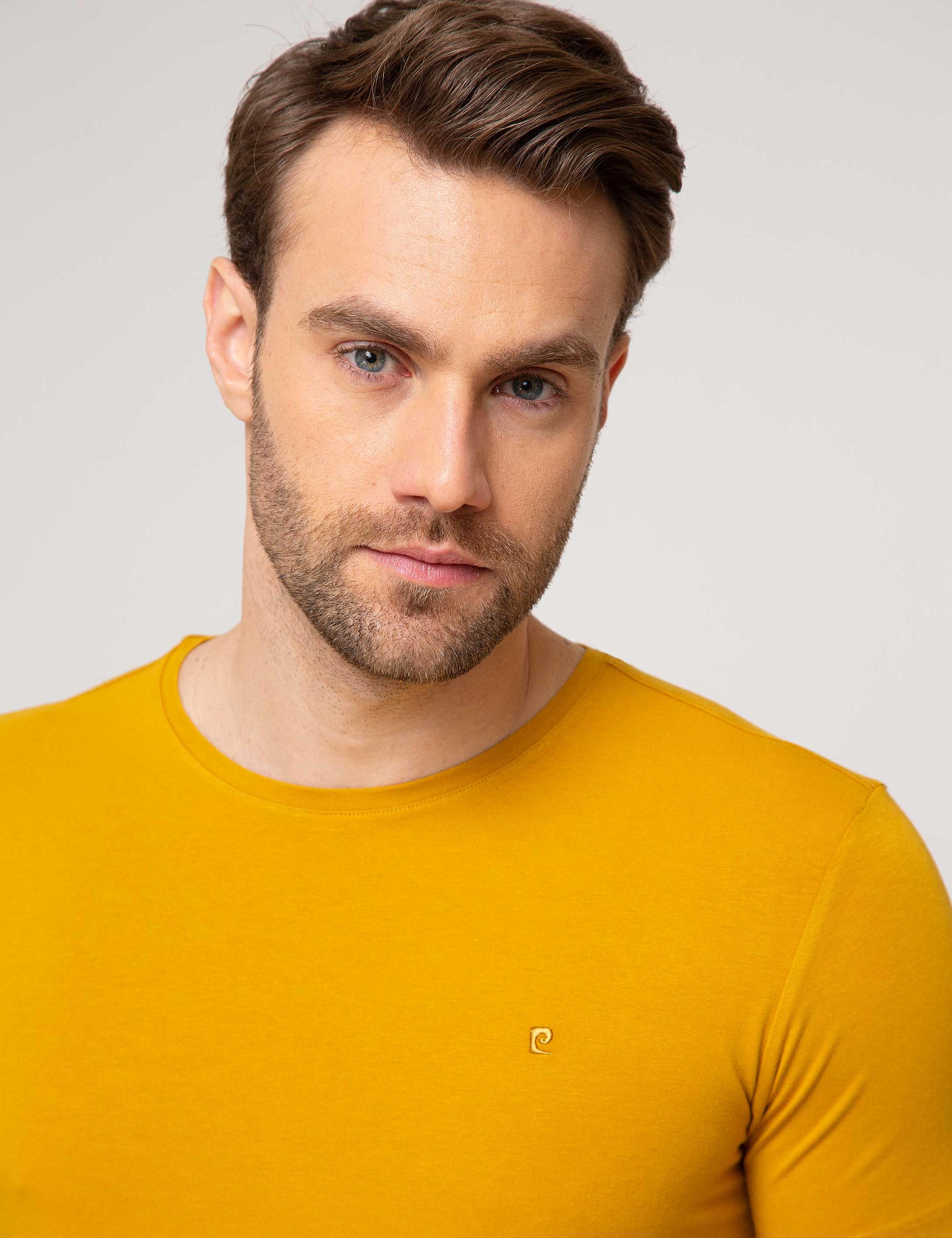 Hardal Sarı Ex. Slim Fit T-Shirt