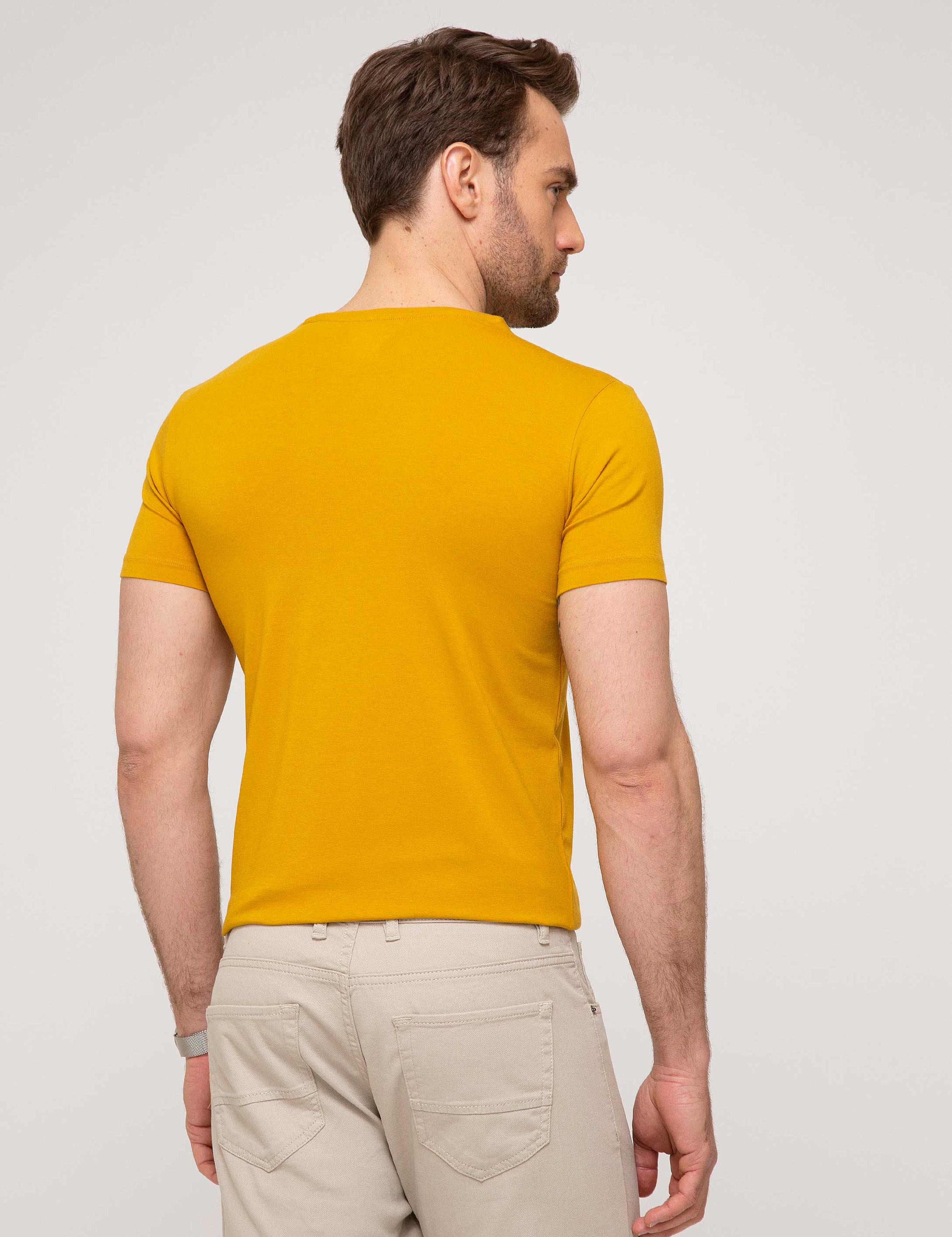 Hardal Sarı Ex. Slim Fit T-Shirt