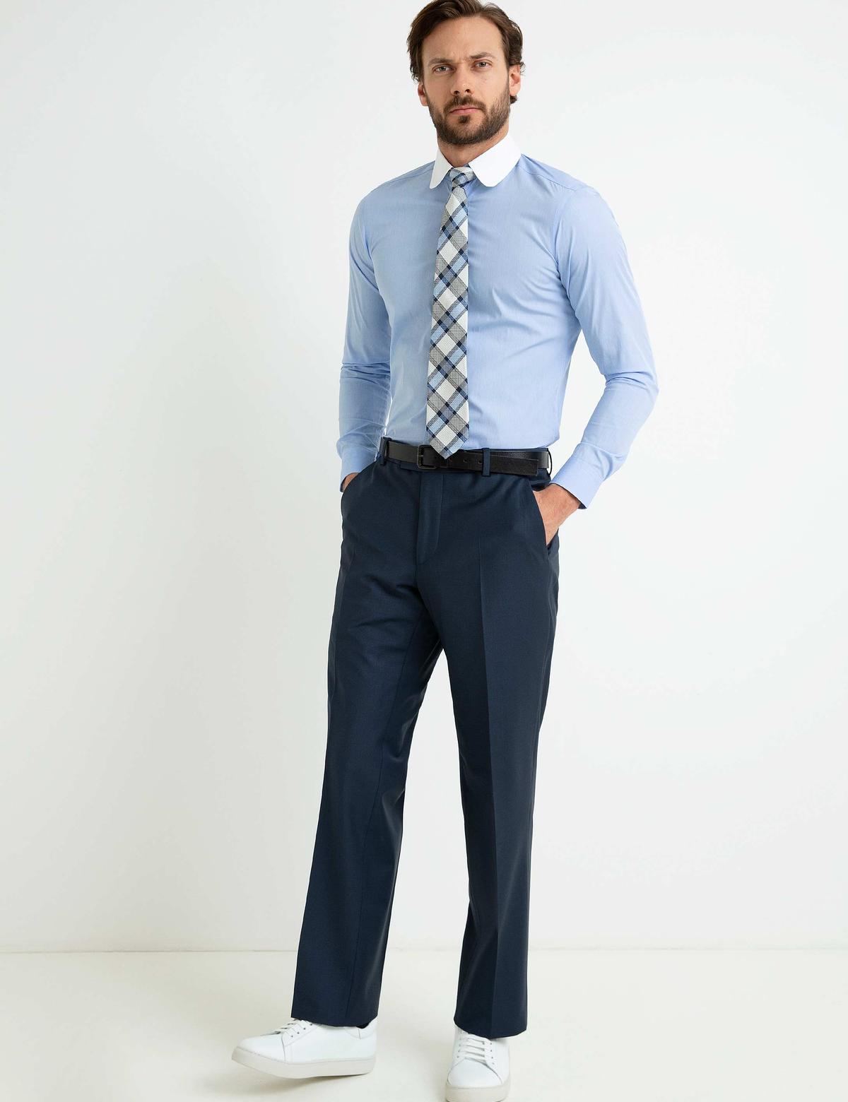 Açık Lacivert Slim Fit Pantolon