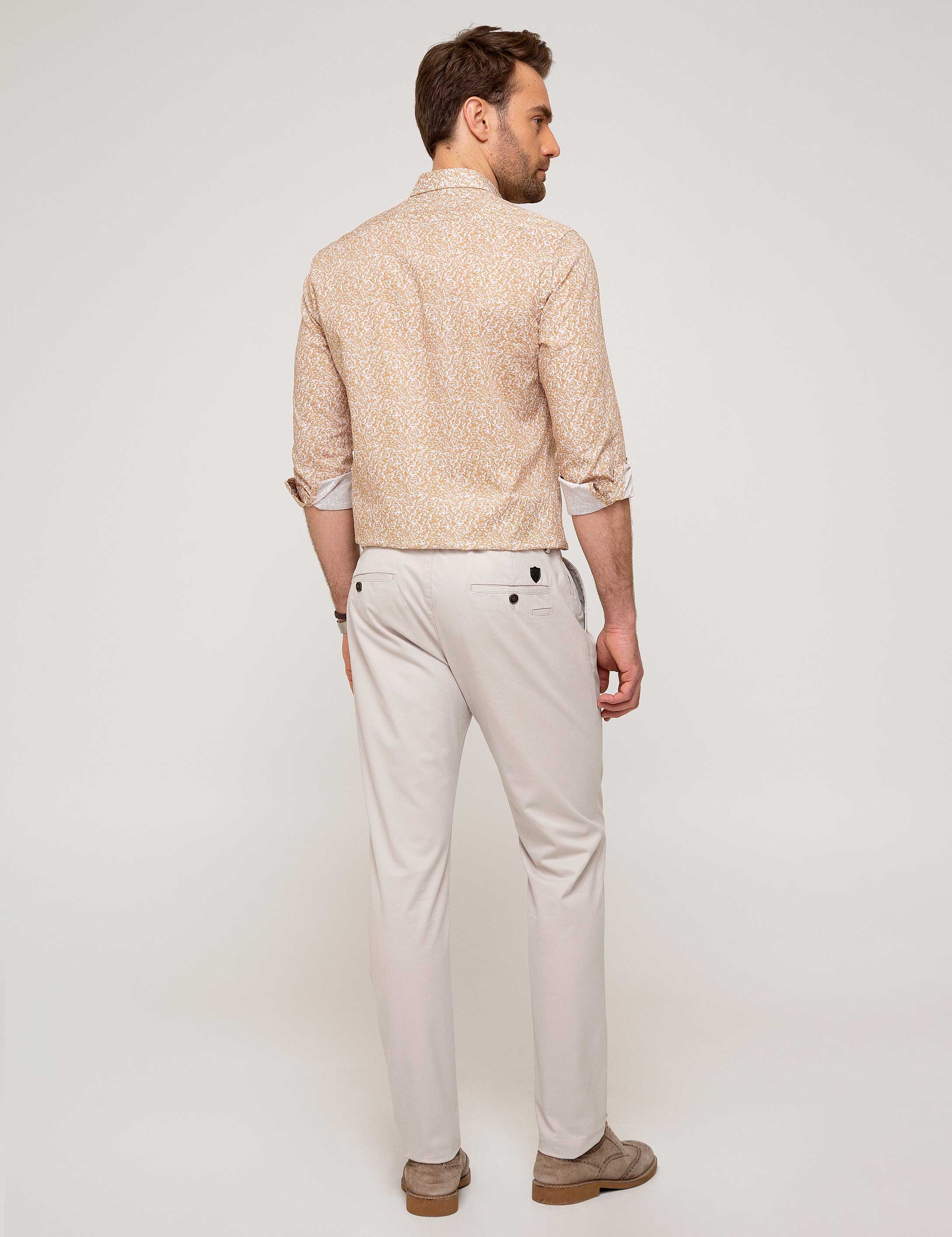 Gri Regular Fit Chino Pantolon