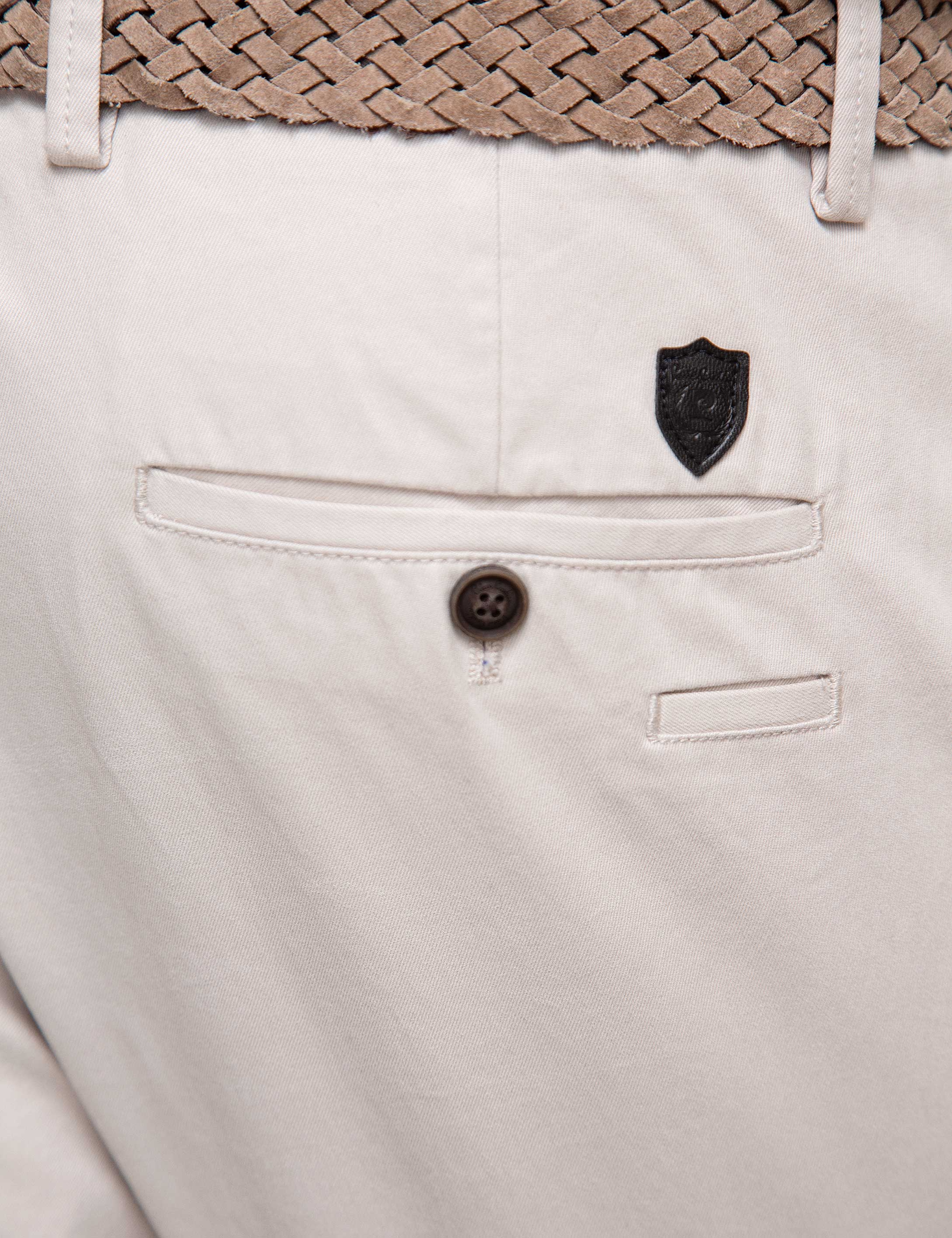 Gri Regular Fit Chino Pantolon - Image 4