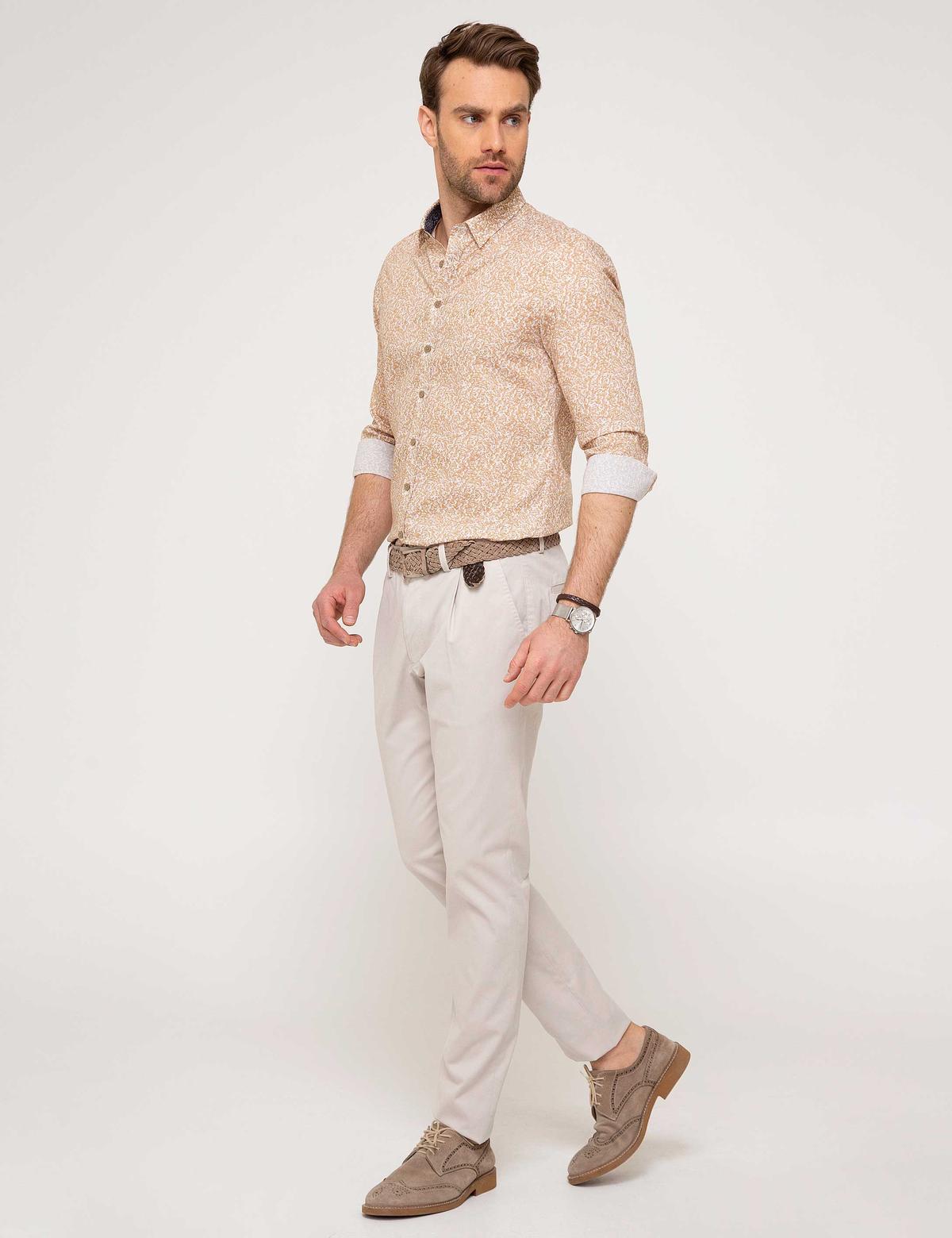 Gri Regular Fit Chino Pantolon - 50193079009