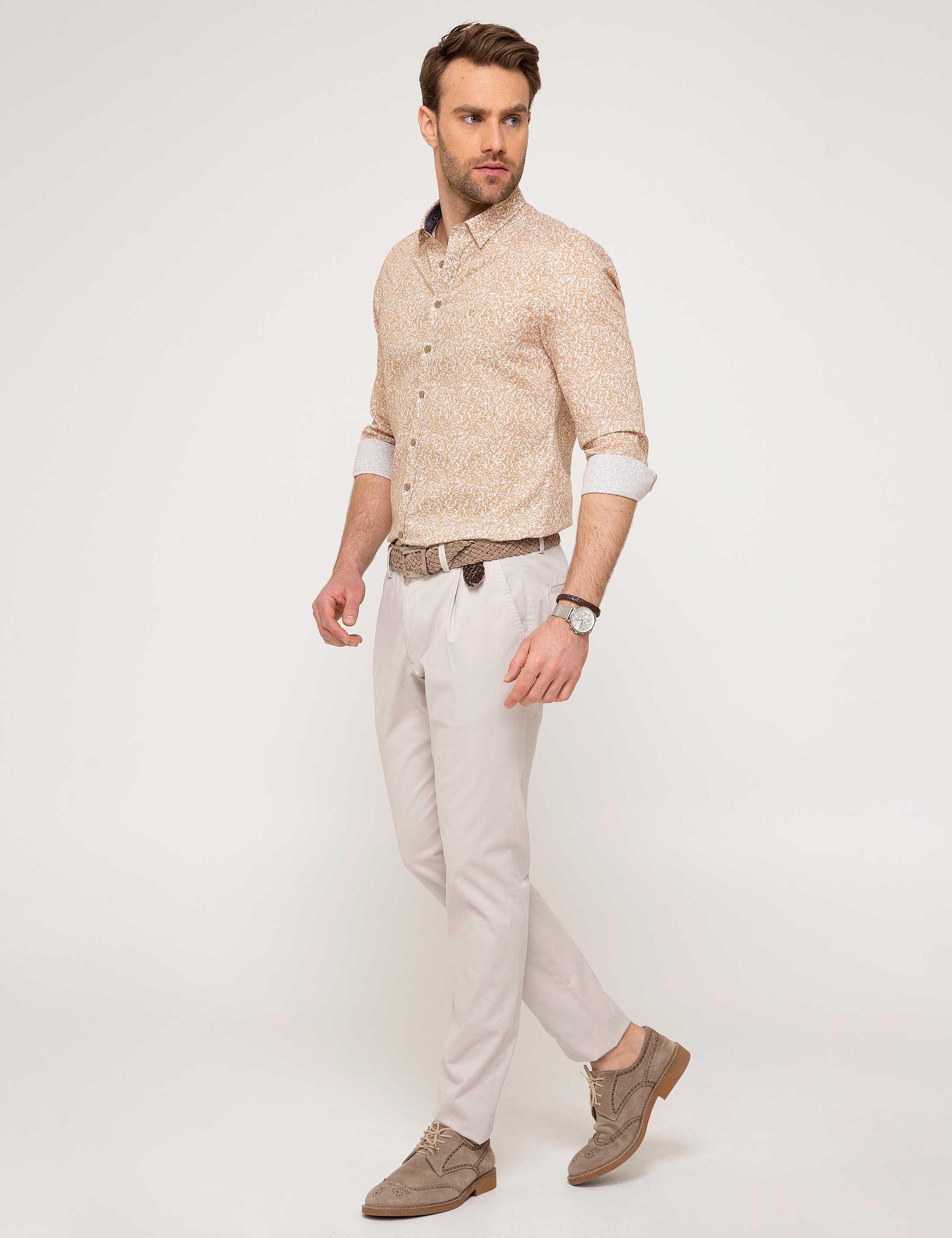 Gri Regular Fit Chino Pantolon