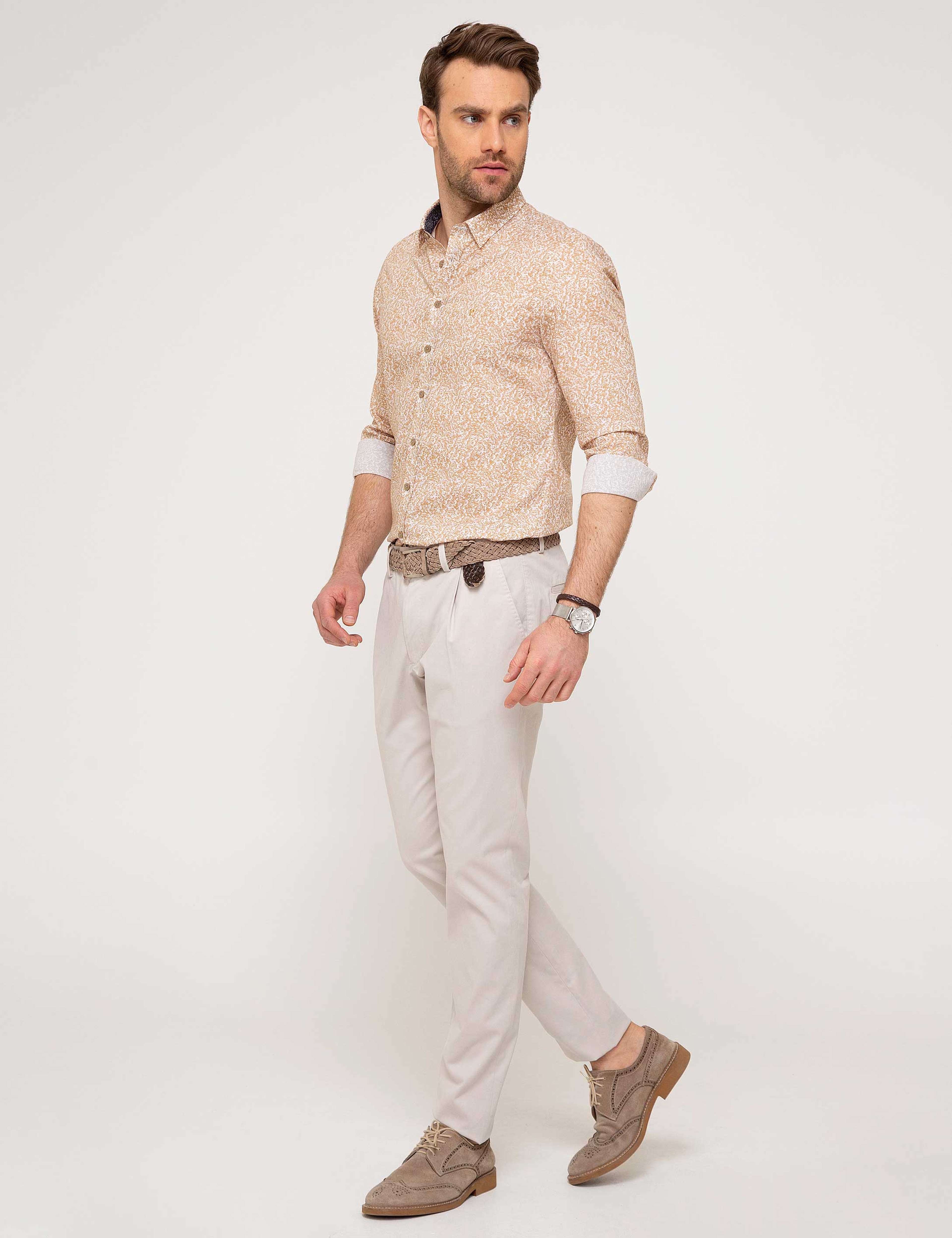 Gri Regular Fit Chino Pantolon - Image 2