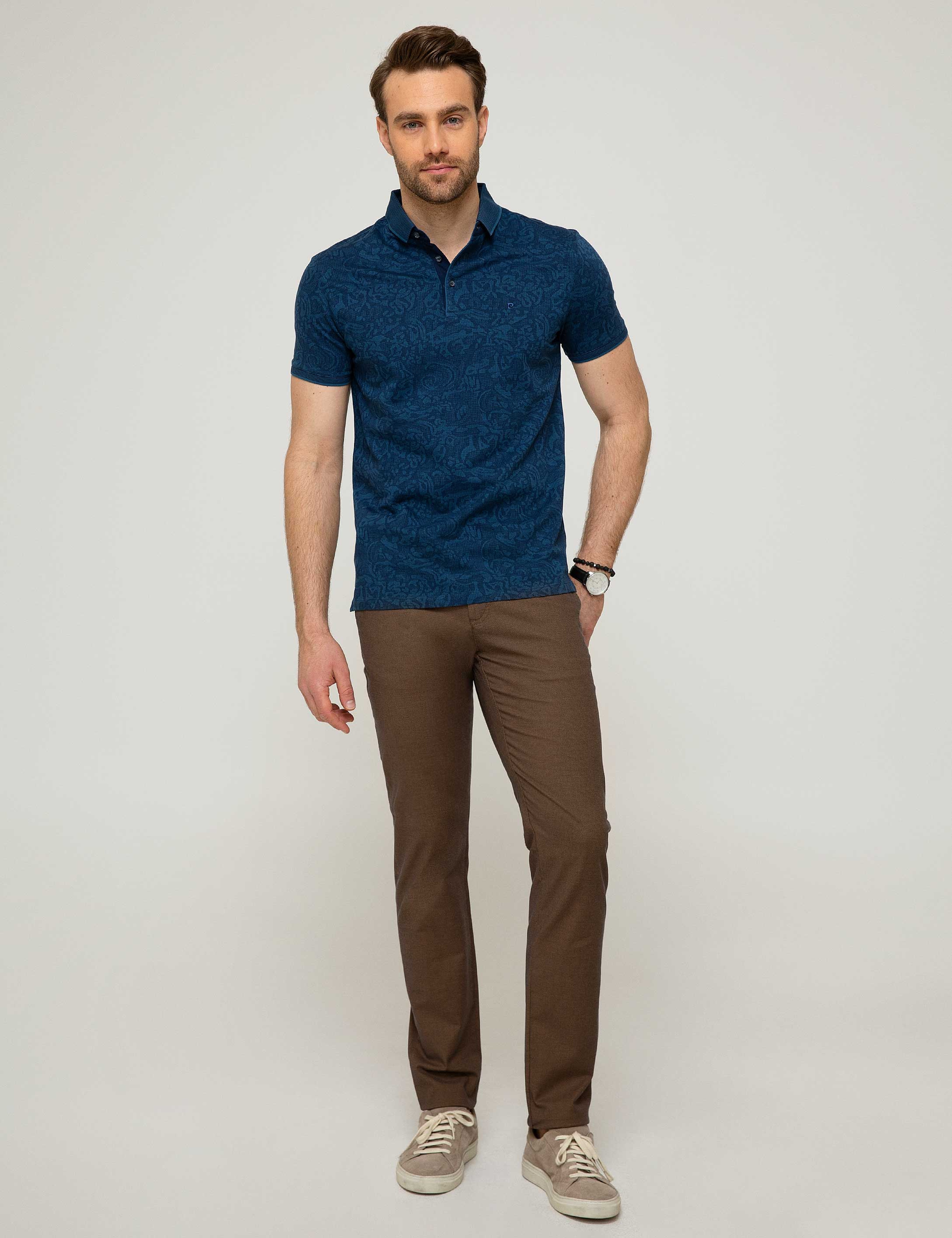 Camel Slim Fit Chino Pantolon - Image 1