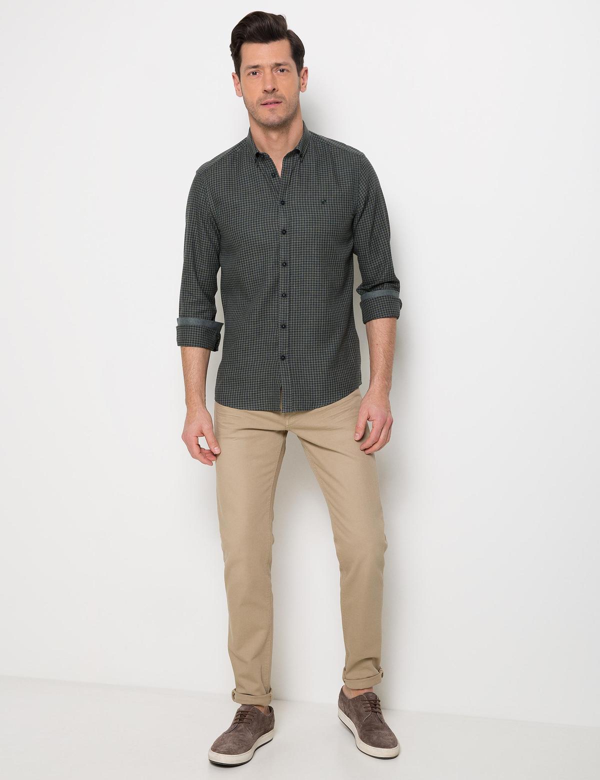 Camel Slim Fit Chino Pantolon