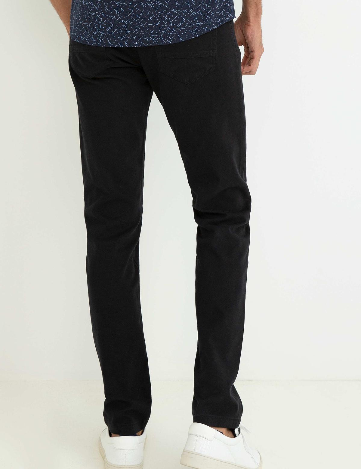 Siyah Slim Fit Kanvas Pantolon - 50195903048