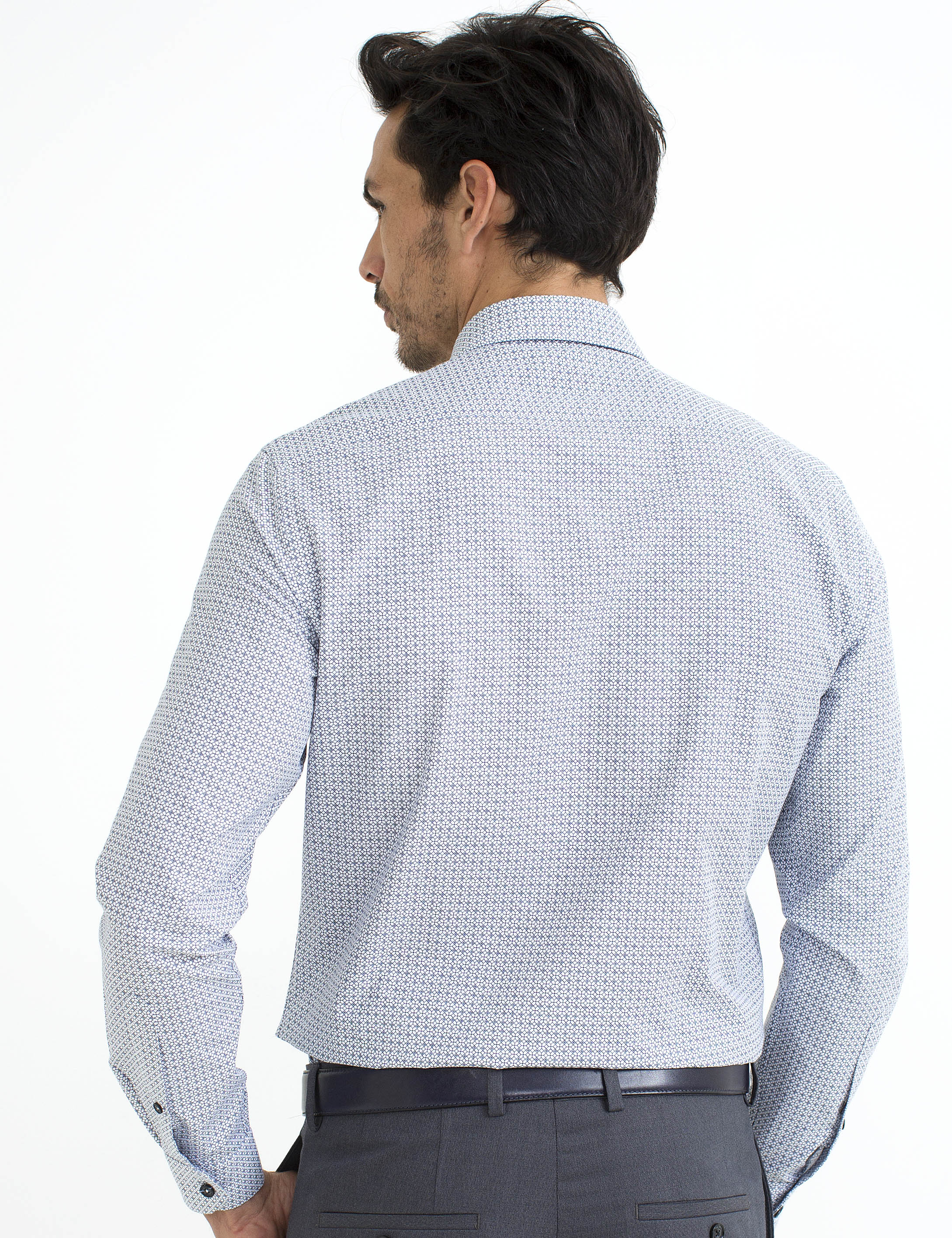 Siyah Detaylı Slim Fit Gömlek