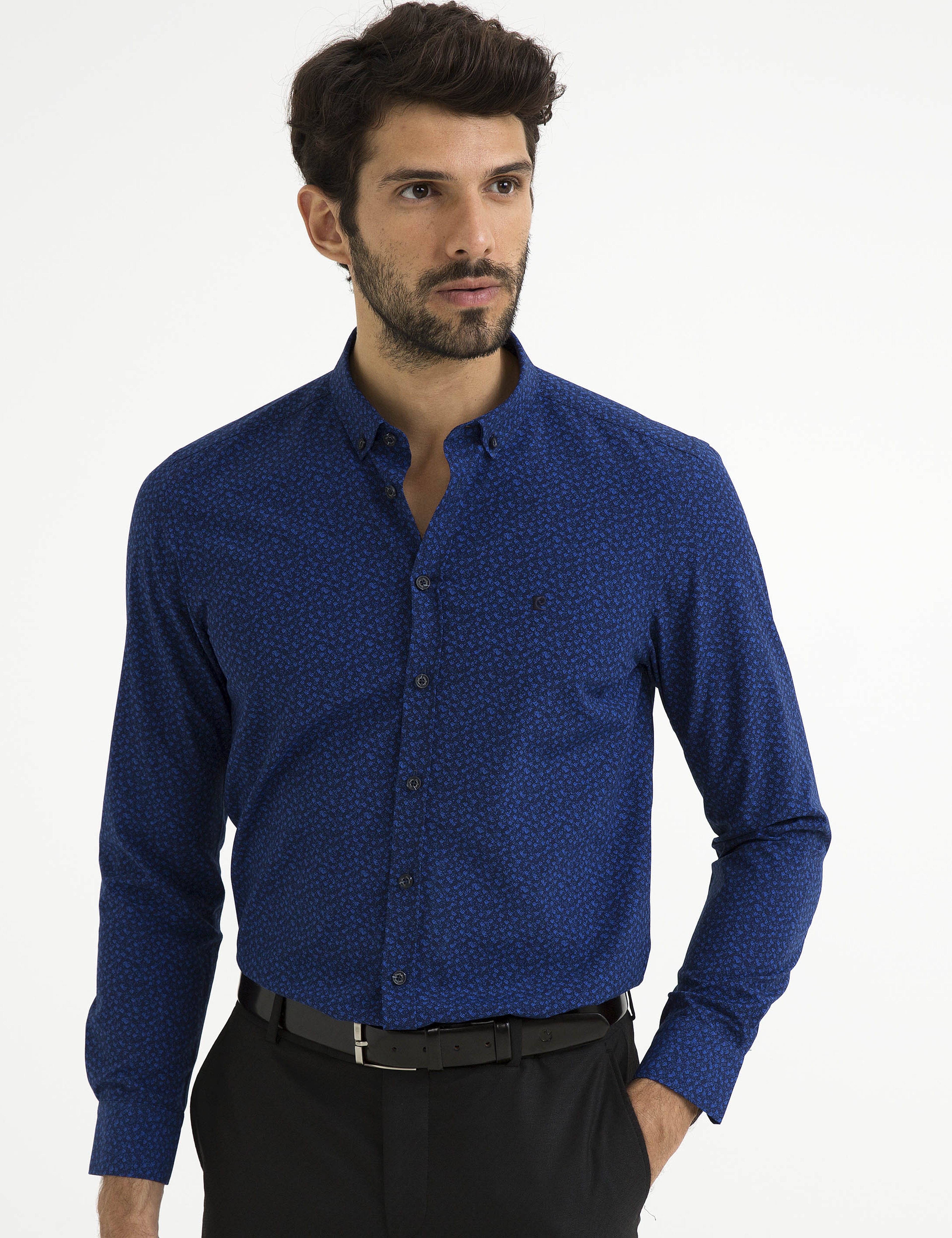 Saks Mavi Slim Fit Gömlek - Image 2