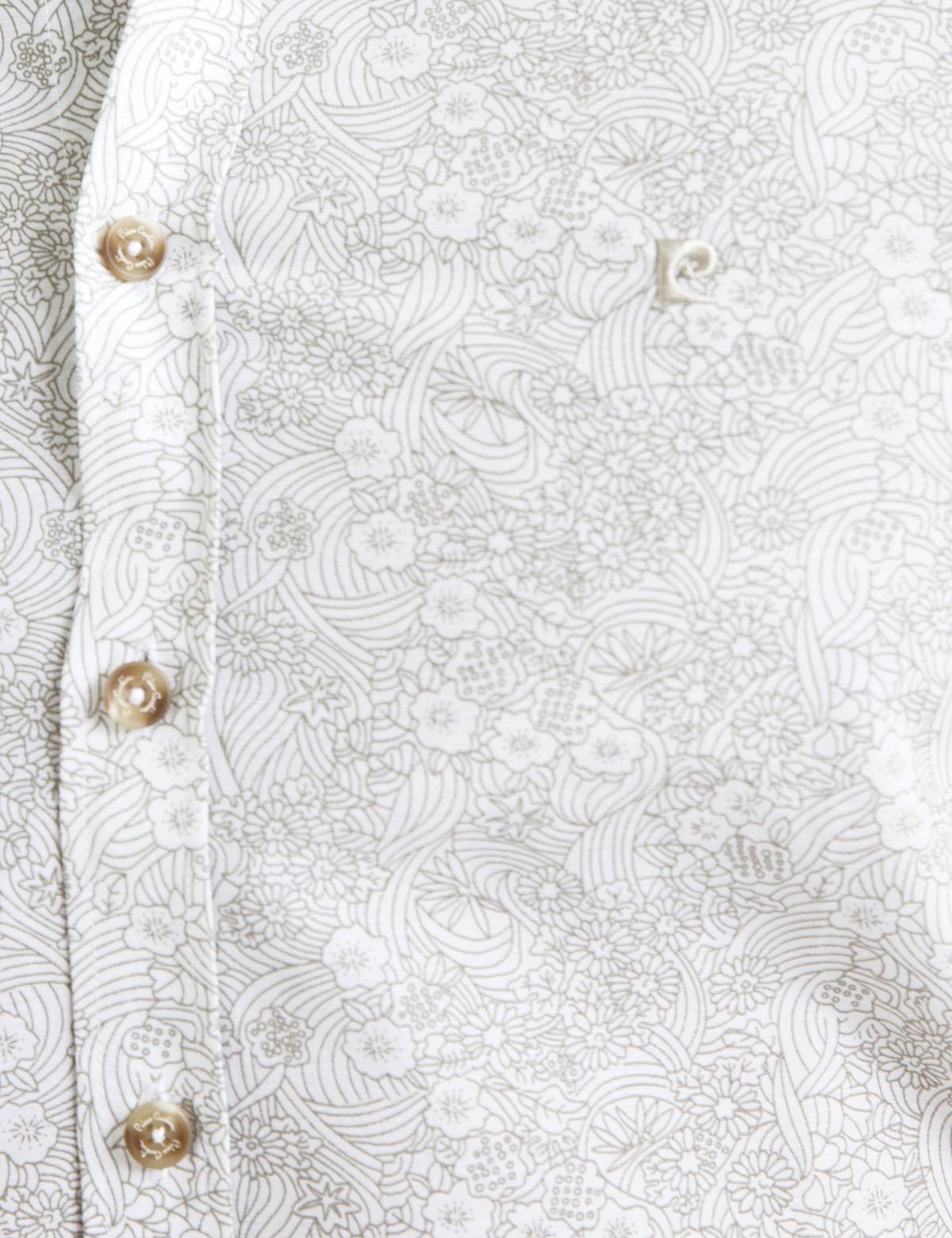 Bej Slim Fit Gömlek - 50195918001