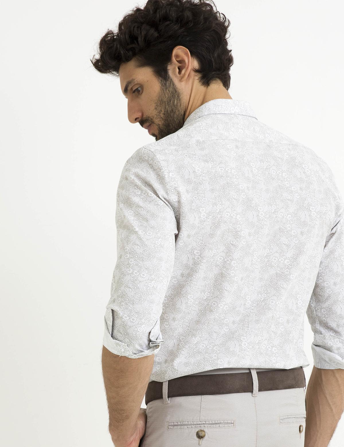 Bej Slim Fit Gömlek - 50195918001