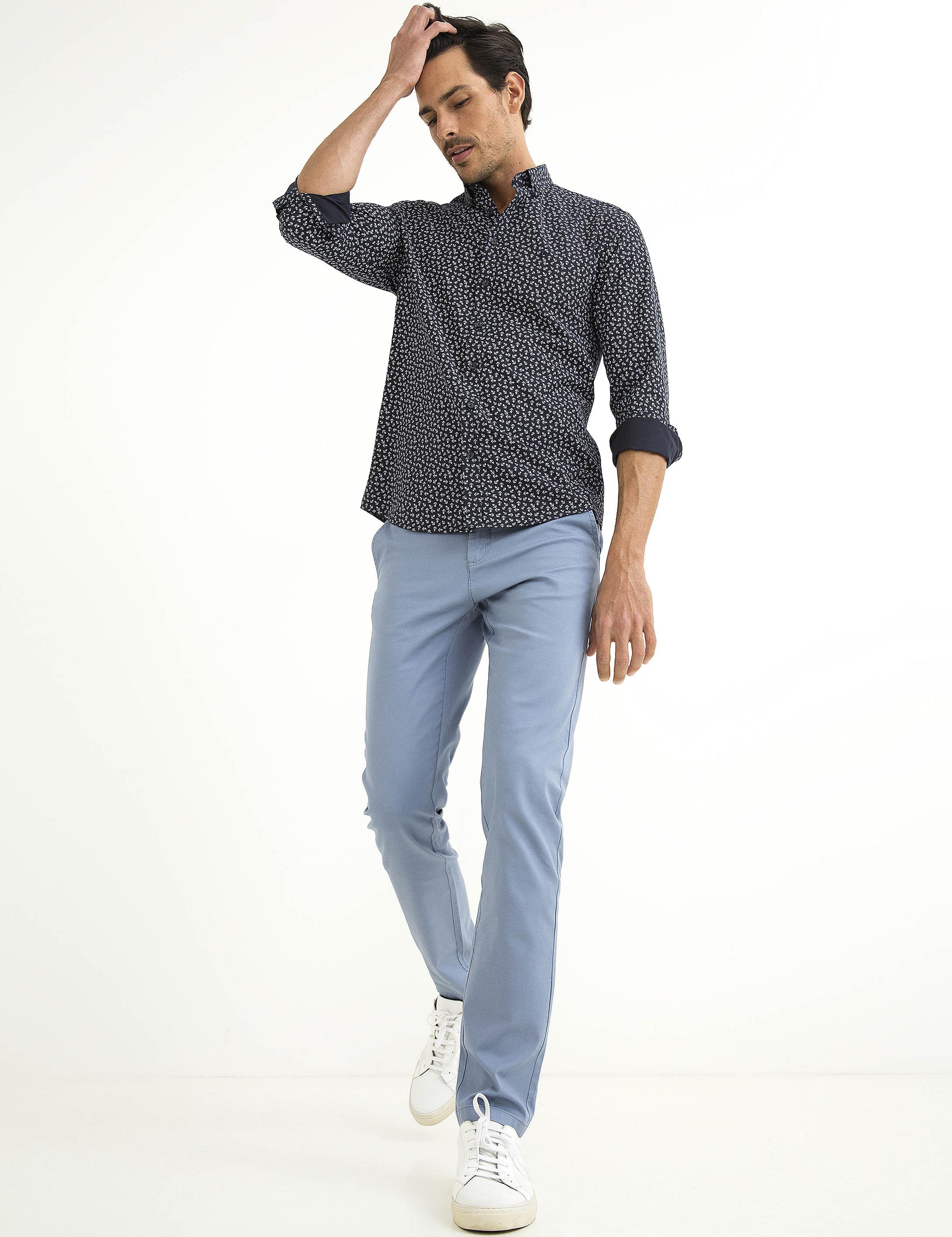 Slim Lacivert Gömlek