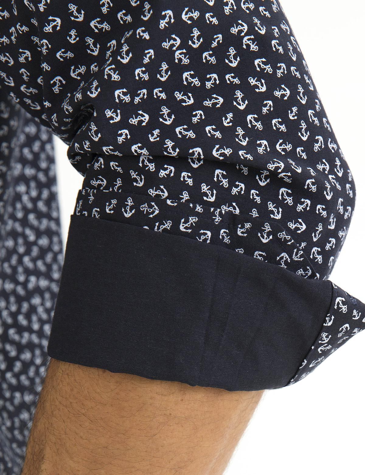 Slim Lacivert Gömlek - 50195925008