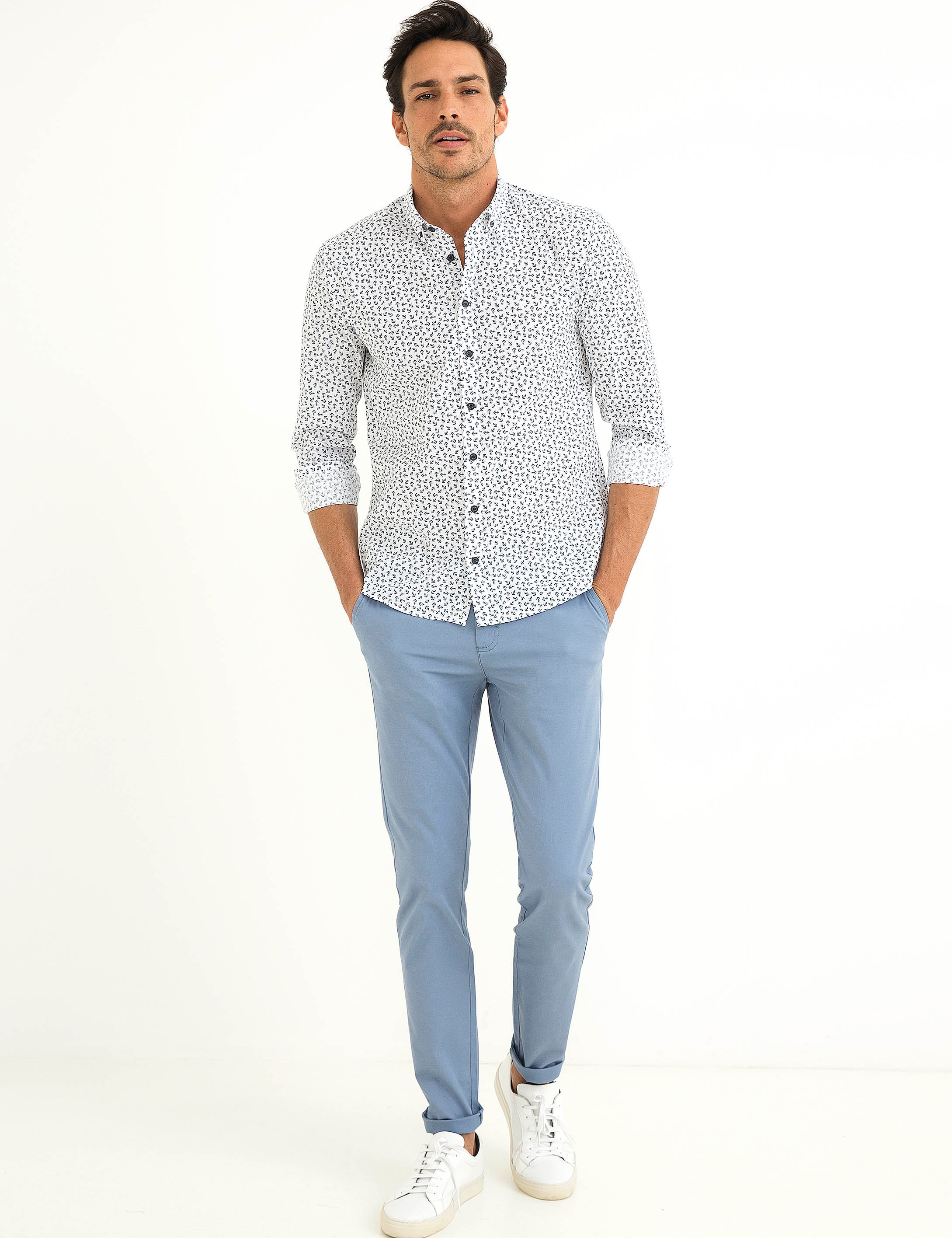 Beyaz Slim Fit Gömlek