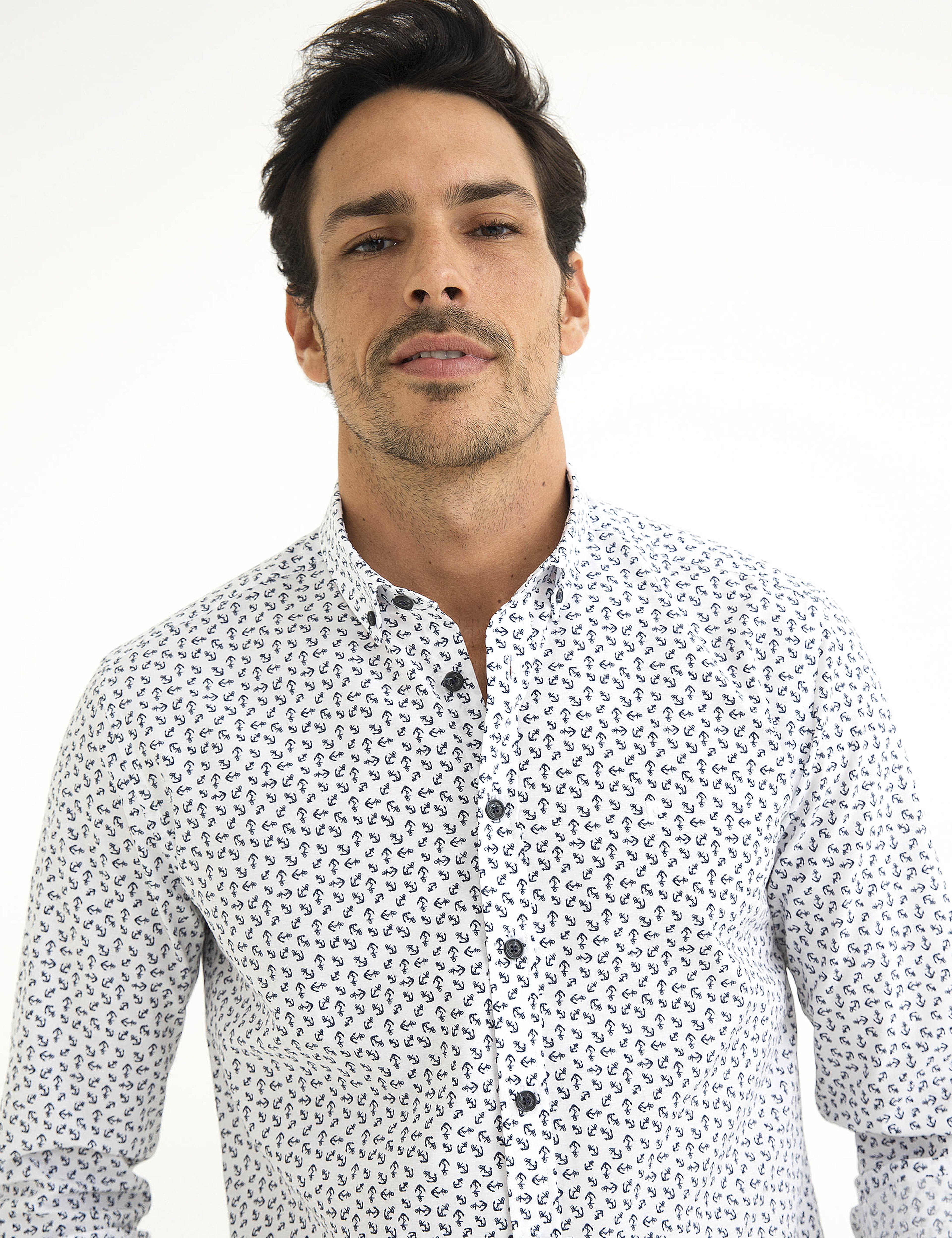 Beyaz Slim Fit Gömlek - Image 3