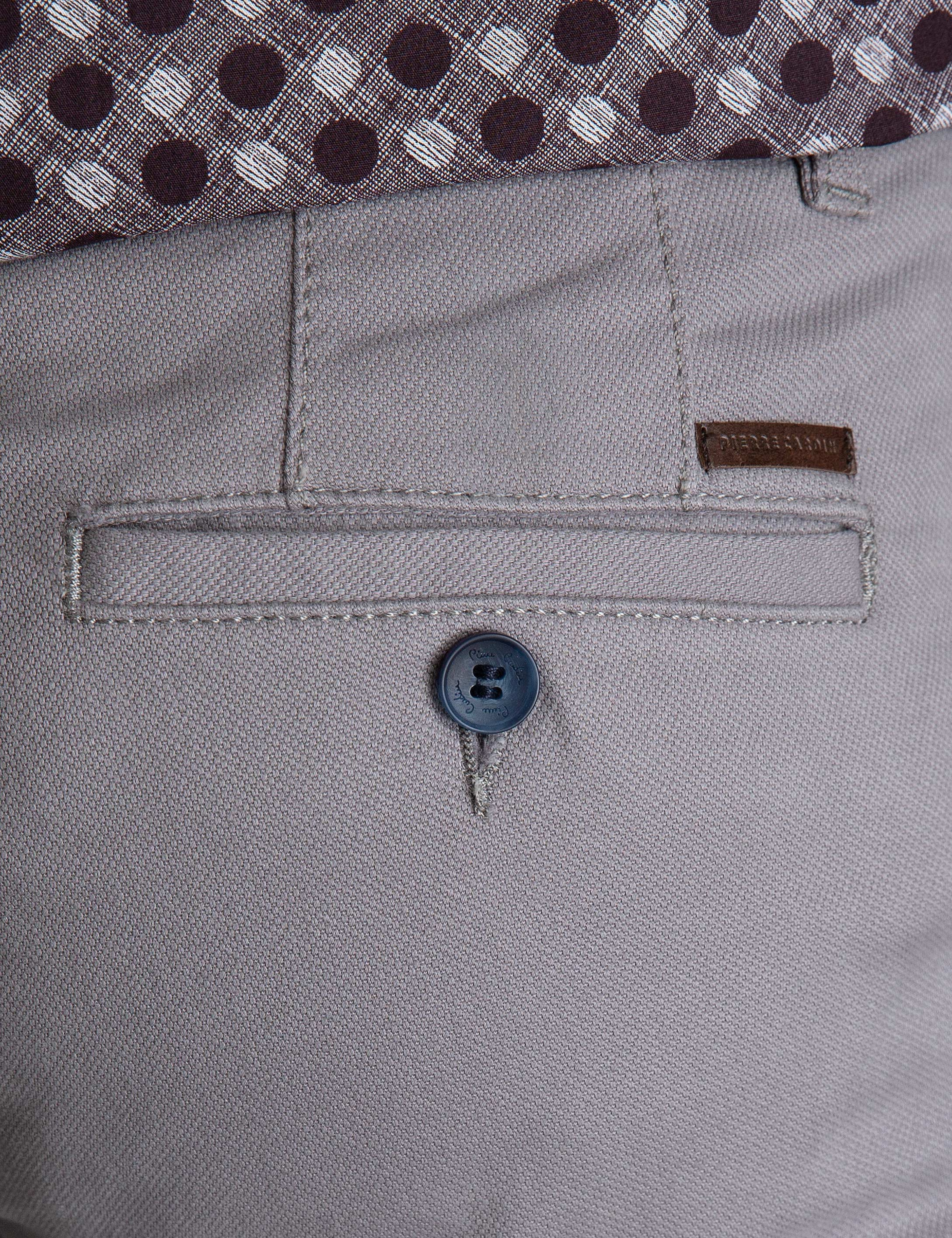 Gri Slim Fit Kanvas Pantolon - Image 4