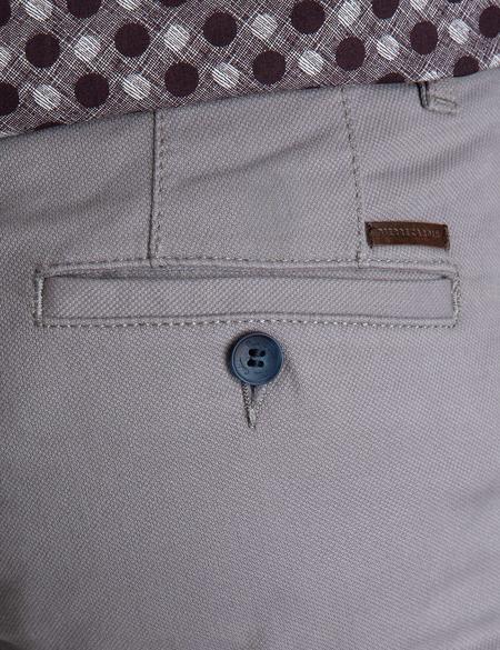 Gri Slim Fit Kanvas Pantolon - 50195936029