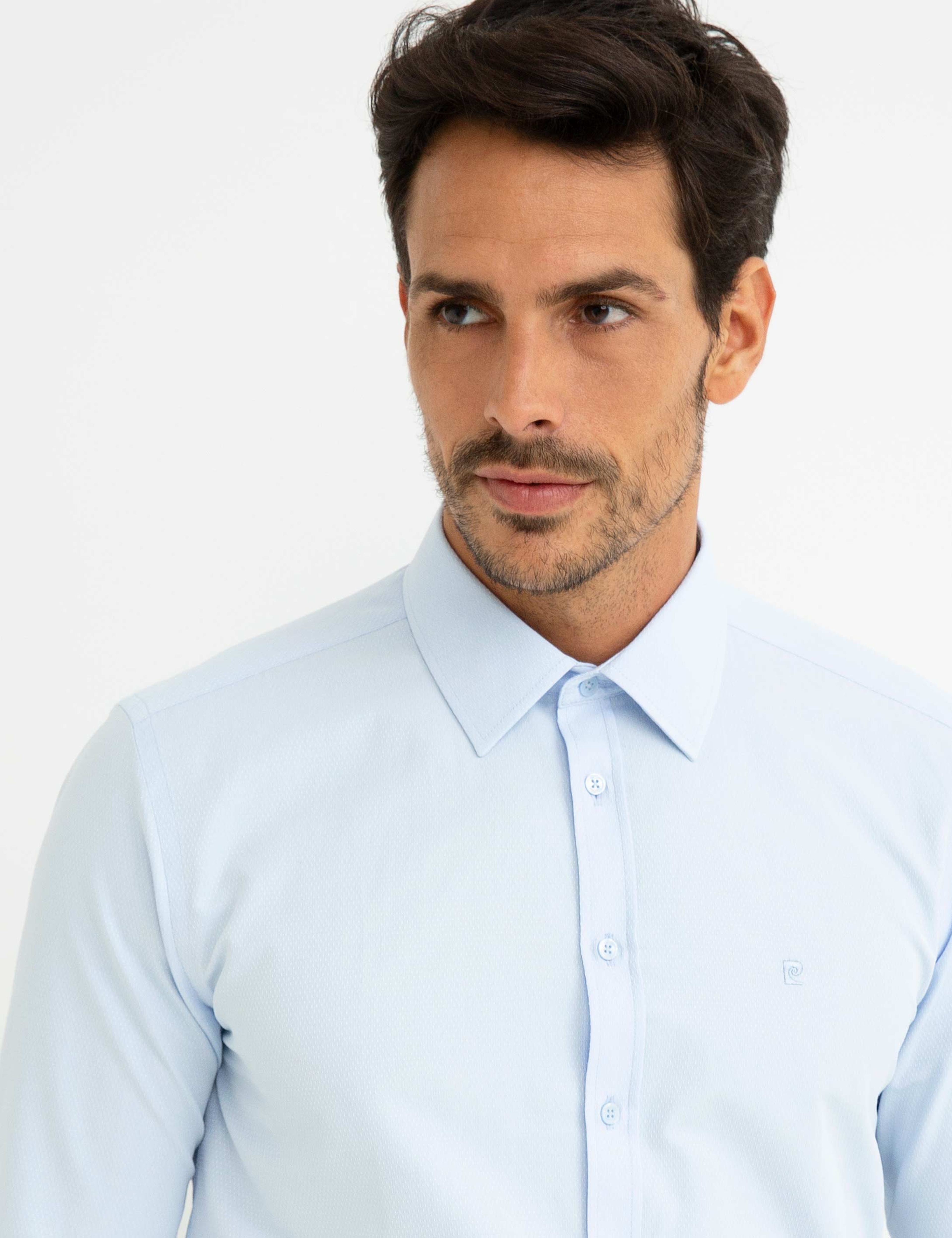 Açık Mavi Slim Fit Gömlek - Image 1