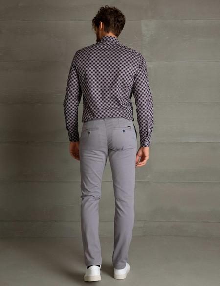 Gri Slim Fit Kanvas Pantolon - 50195936029