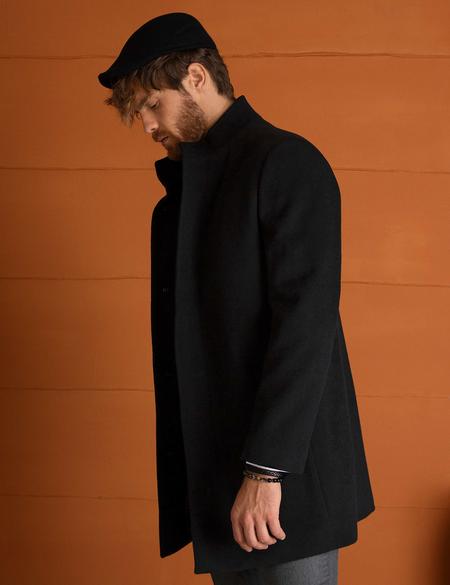 Siyah Slim Fit Palto - 50196135003